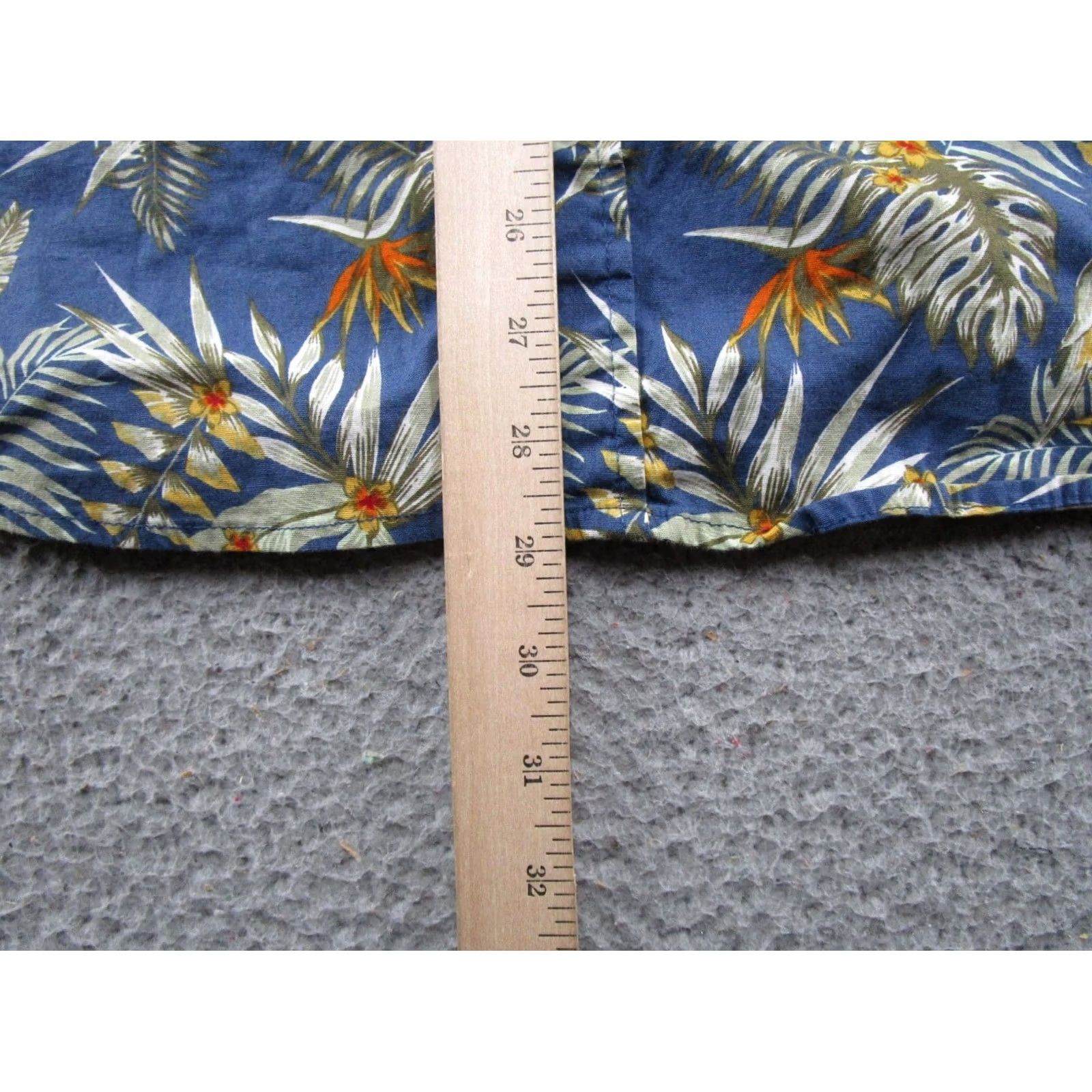 Lee Lee Button-Up Shirt Men L Blue Tropical Floral Hawaiian Cotton Short Sleeve Casual Vacation Resort Shirt Size US L / EU 52-54 / 3 - 6 Thumbnail