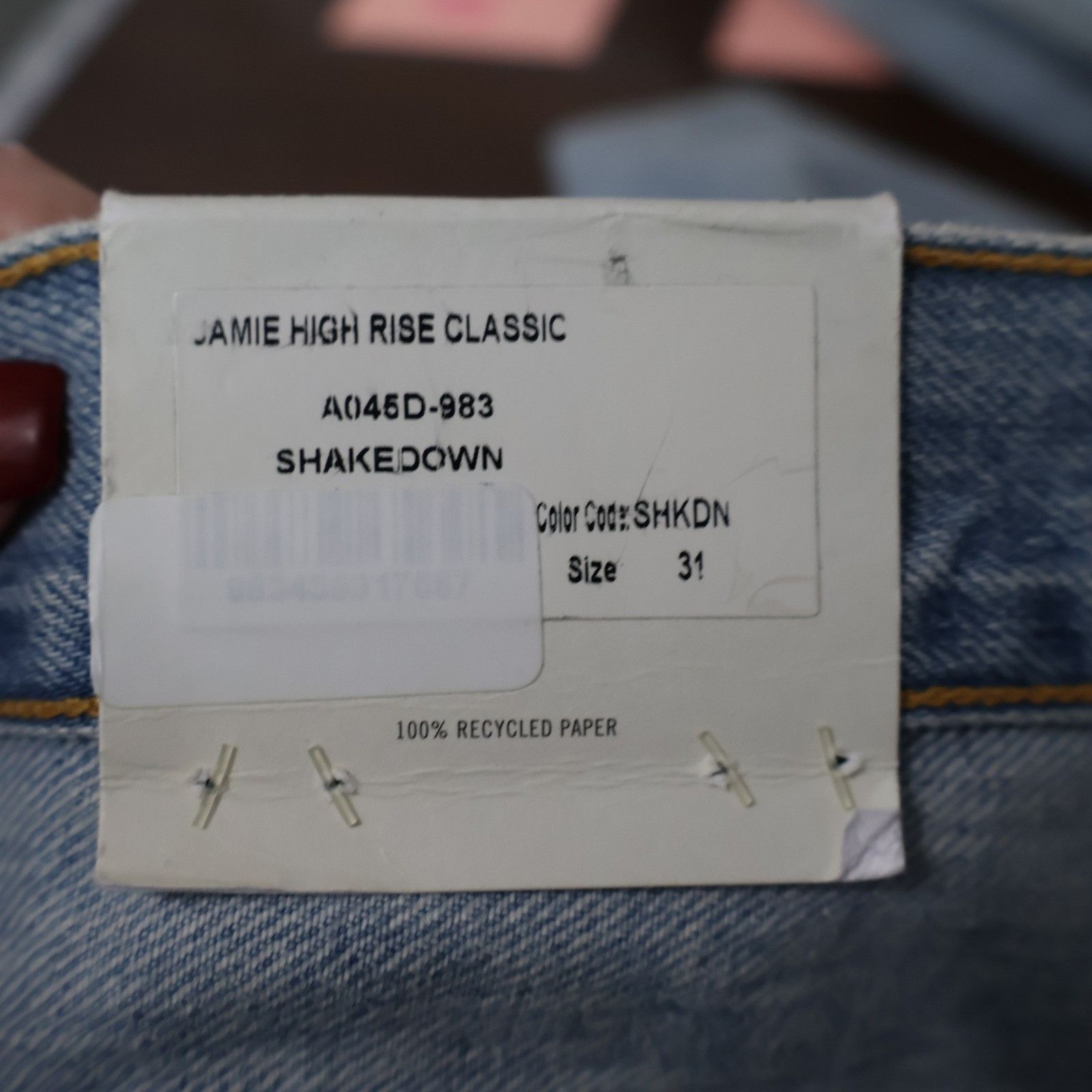 Agolde AGOLDE Jamie High Rise Jeans Shakedown Womens 31 Distressed Size 31" - 10 Thumbnail