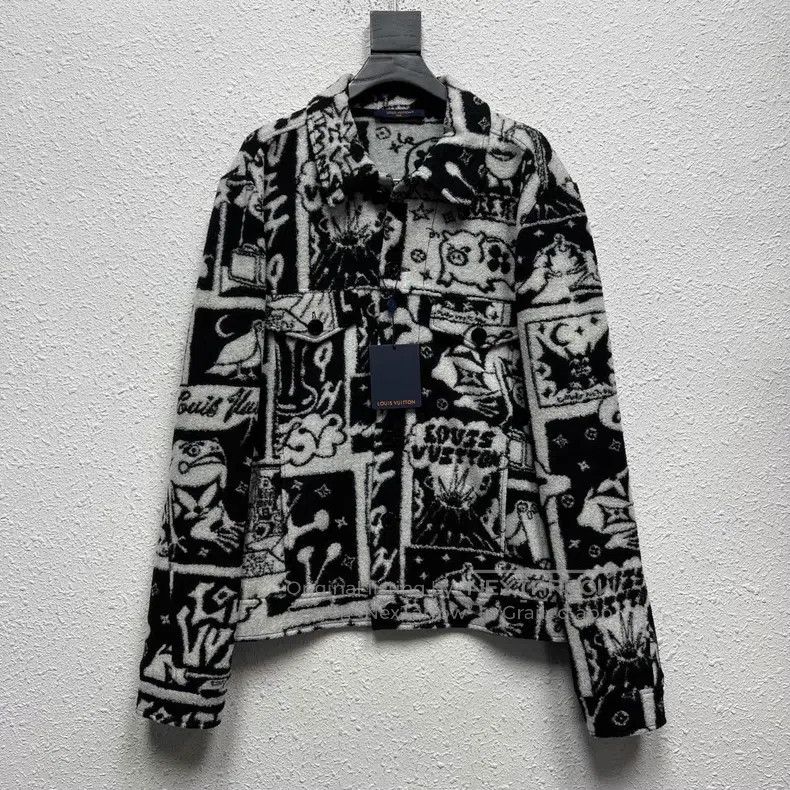 Louis Vuitton Louis Vuitton Caricature printed suede jacket Size US XXL / EU 58 / 5 - 1 Thumbnail