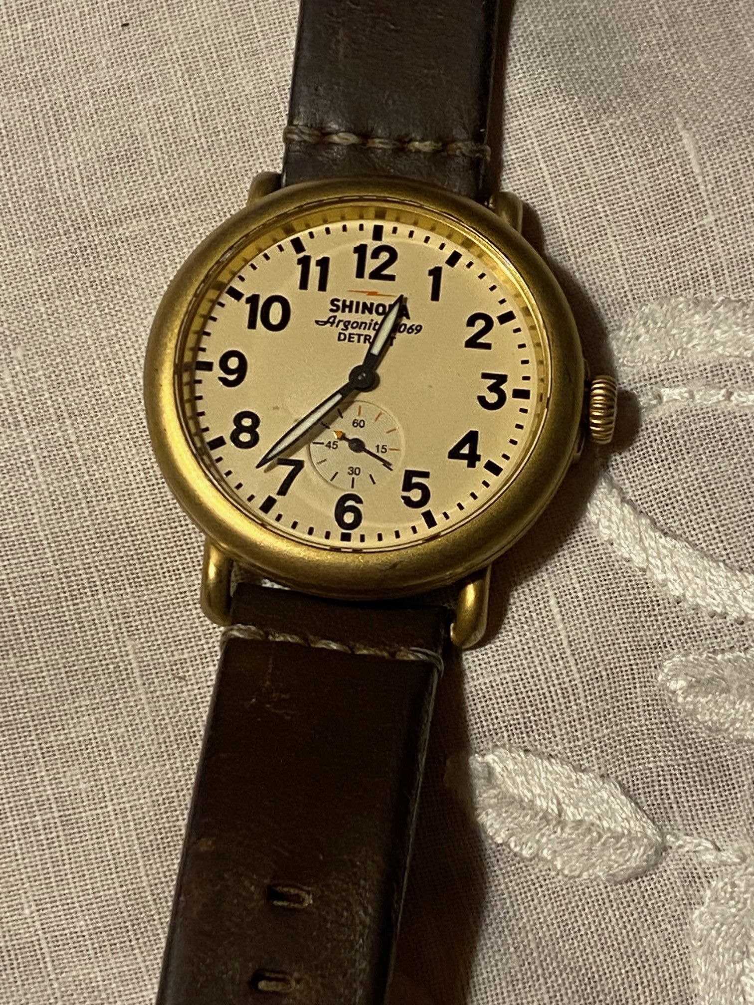 image of Shinola Argonite1069 Watch in Browns, Men's