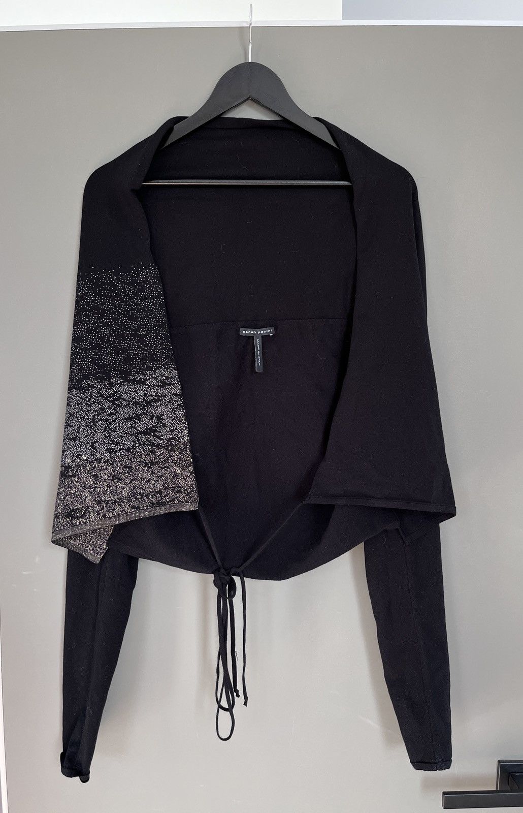 Sarah Pacini Sarah Pacini Viscose Avant Garde Wrap Cape Cardigan Size ONE SIZE - 1 Thumbnail