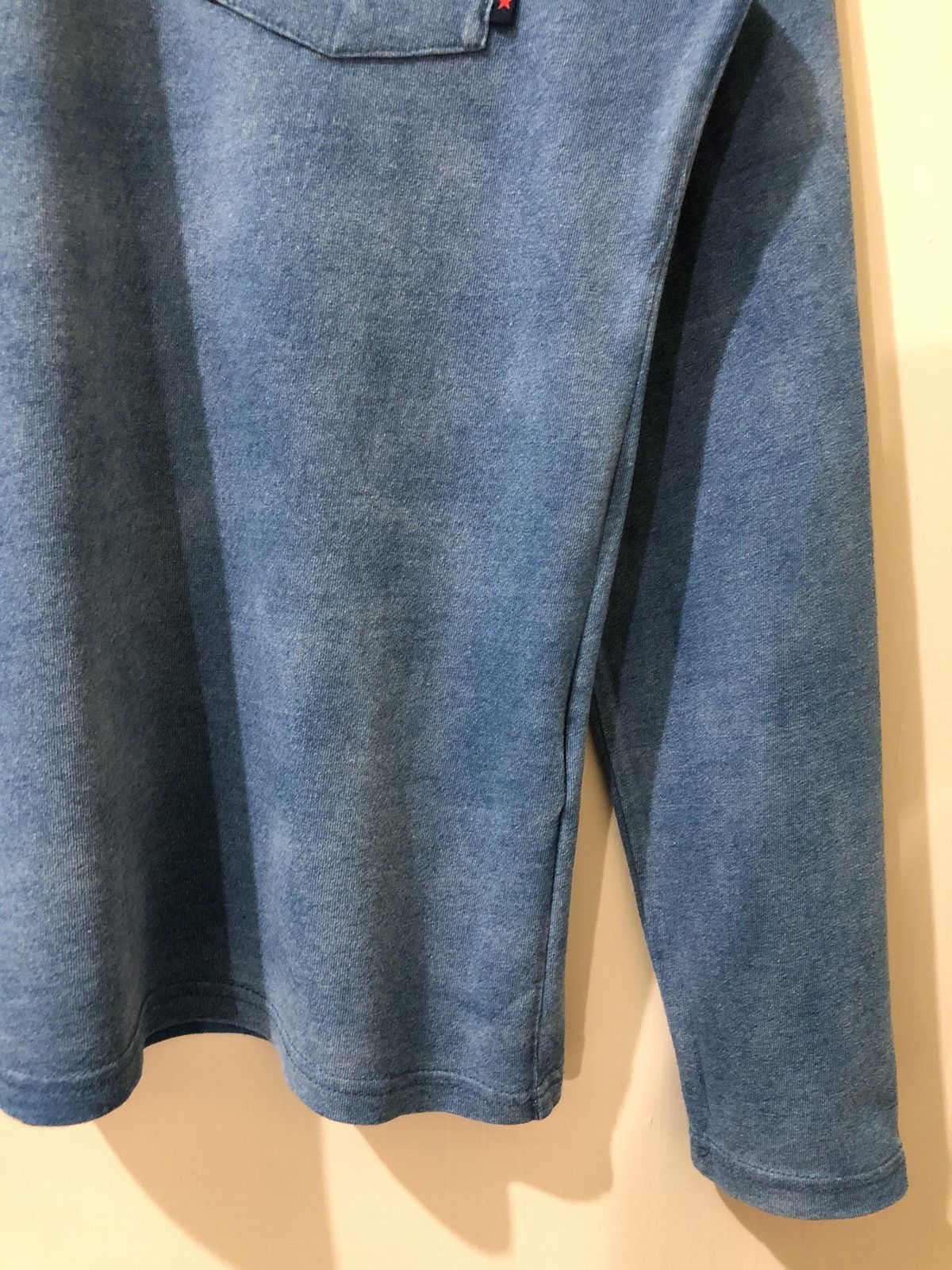 Japanese Brand Growth by Grail 3 Star Pocket Tee Denim Faded Details Style Size L / US 10 / IT 46 - 8 Thumbnail