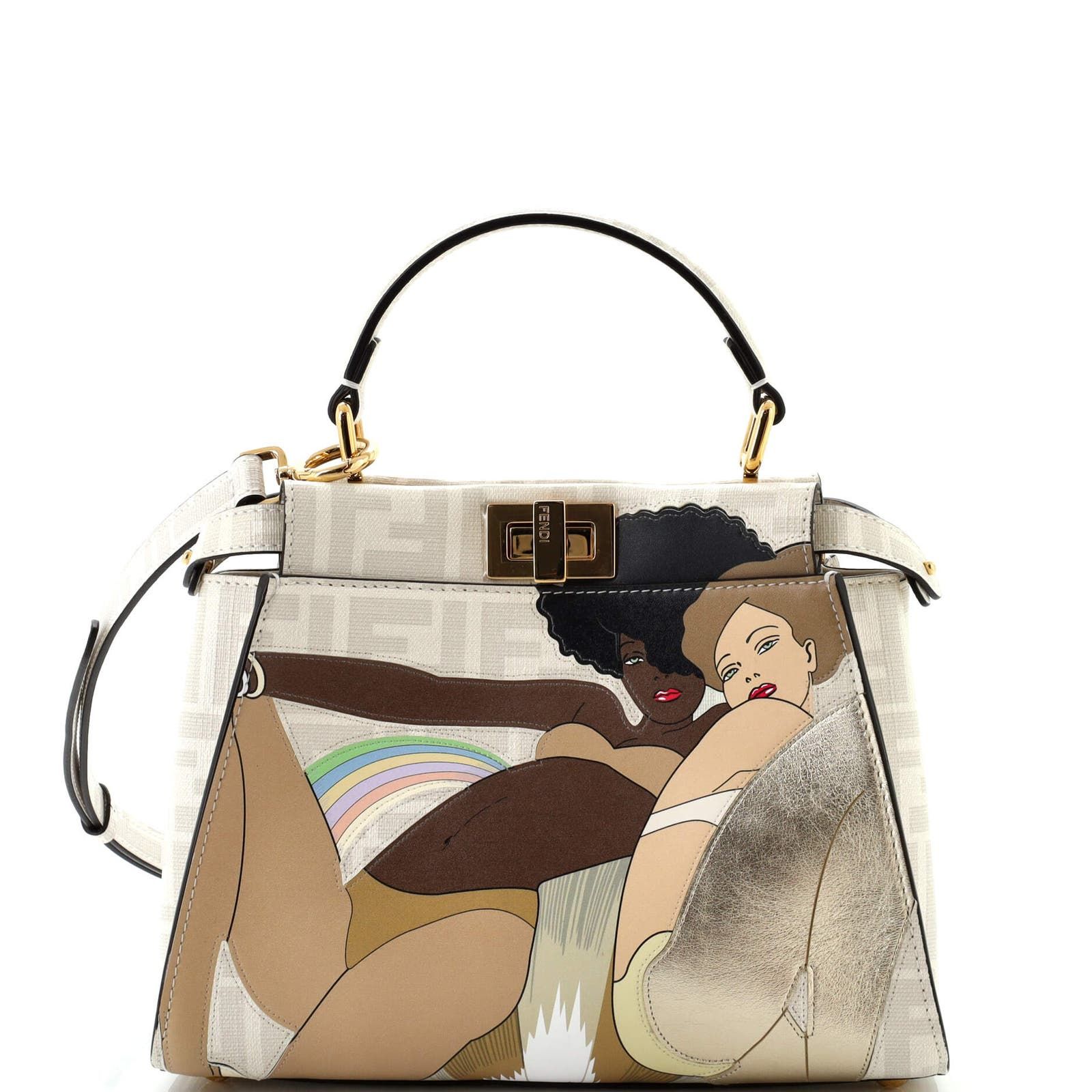 Fendi Antonio Lopez Peekaboo Bag Zucca Coated Canvas with Printed Size ONE SIZE - 1 Preview