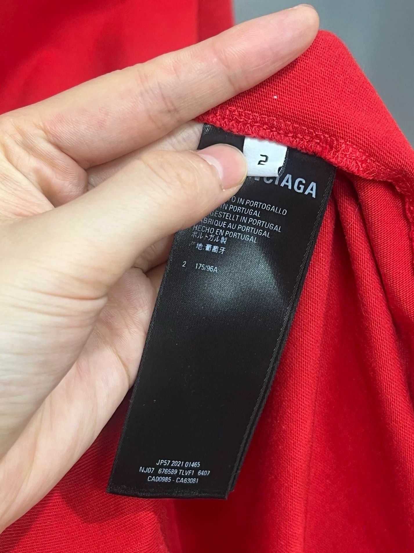 Balenciaga Balenciaga Red Jelly Logo Short Sleeve Size US S / EU 44-46 / 1 - 4 Thumbnail