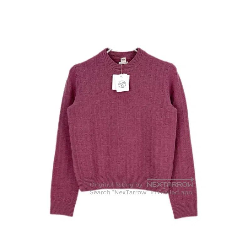 Hermes Hermes Pink Purple Full H Wool Sweater Size S / US 4 / IT 40 - 1 Thumbnail