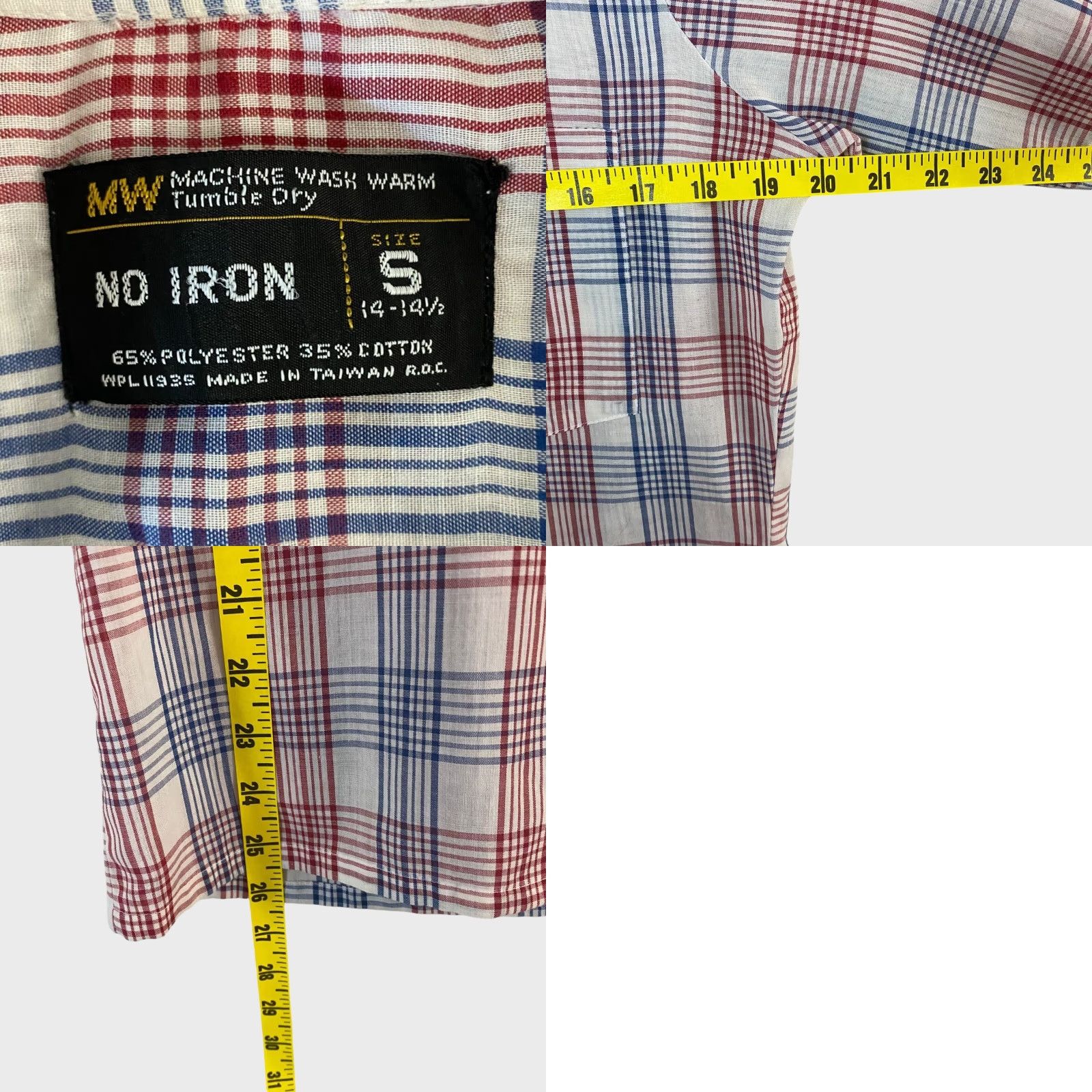 JCPenney VINTAGE JC Penney Plaid Sport Shirt Men's S White Short-Sleeve Button-Up 70s Classic Retro 70s Mens Small Short Sleeve Button-Up Size US S / EU 44-46 / 1 - 8 Thumbnail