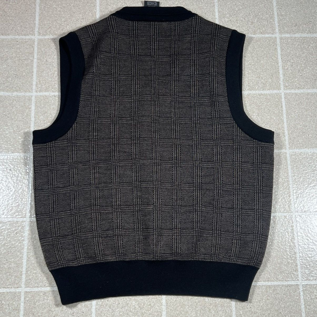Jos. A. Bank × Vintage Jos. A. Bank 100% Merino Wool Sweater Vest Men's Large Grey Size US L / EU 52-54 / 3 - 2 Thumbnail