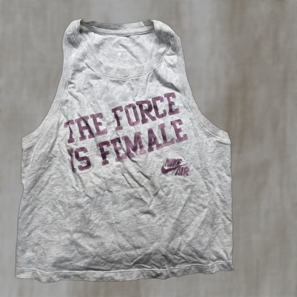 Nike Nike Air Women’s Cropped Tank Top Sleeveless M Gray Activewear 2020s Size M / US 6-8 / IT 42-44 - 1 Thumbnail