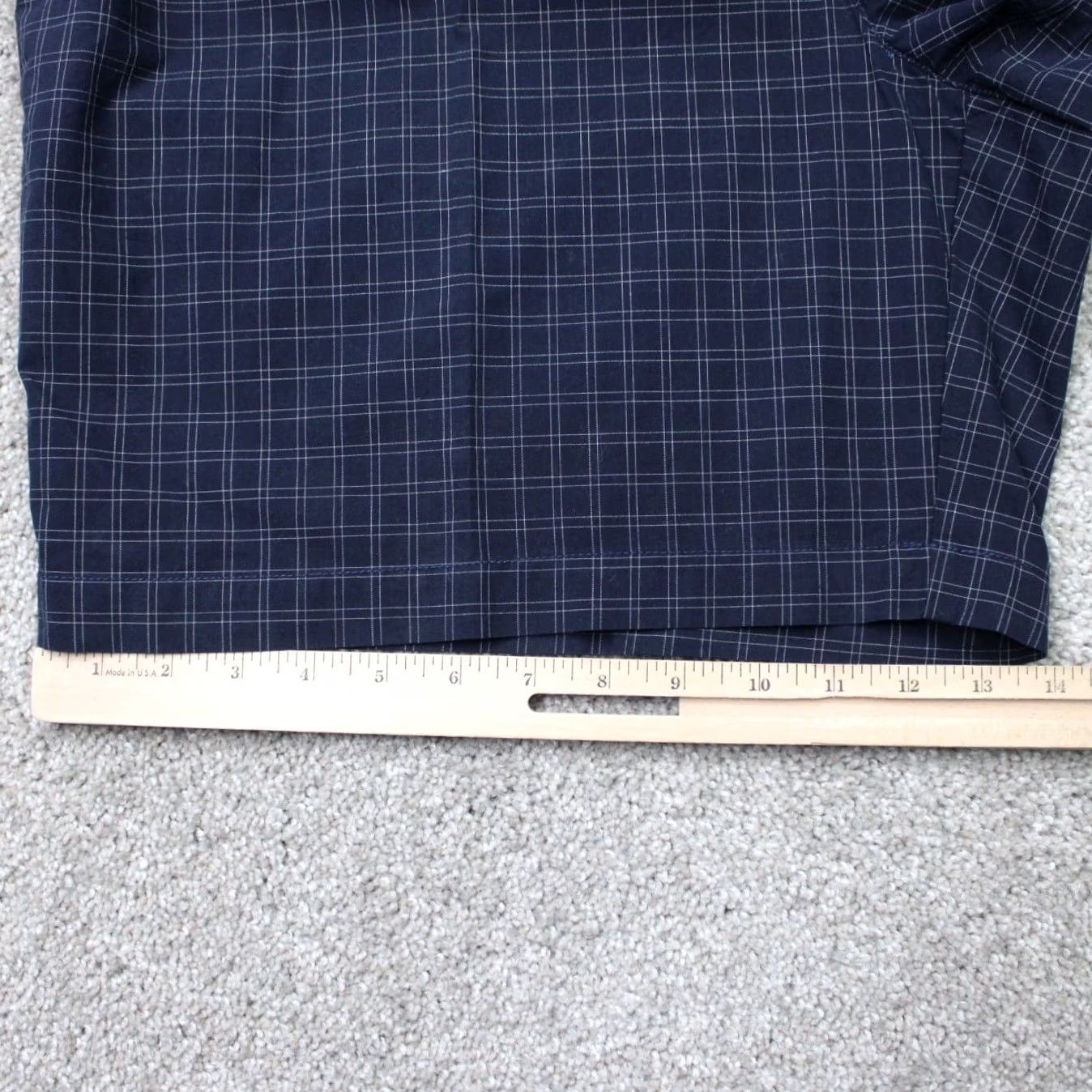 Tommy Hilfiger Tommy Hilfiger Mens 38 Blue Checkered Chino Shorts 100% Cotton 8" Flat Front NWT Casual Slim Progressive? Size US 38 / EU 54 - 4 Thumbnail