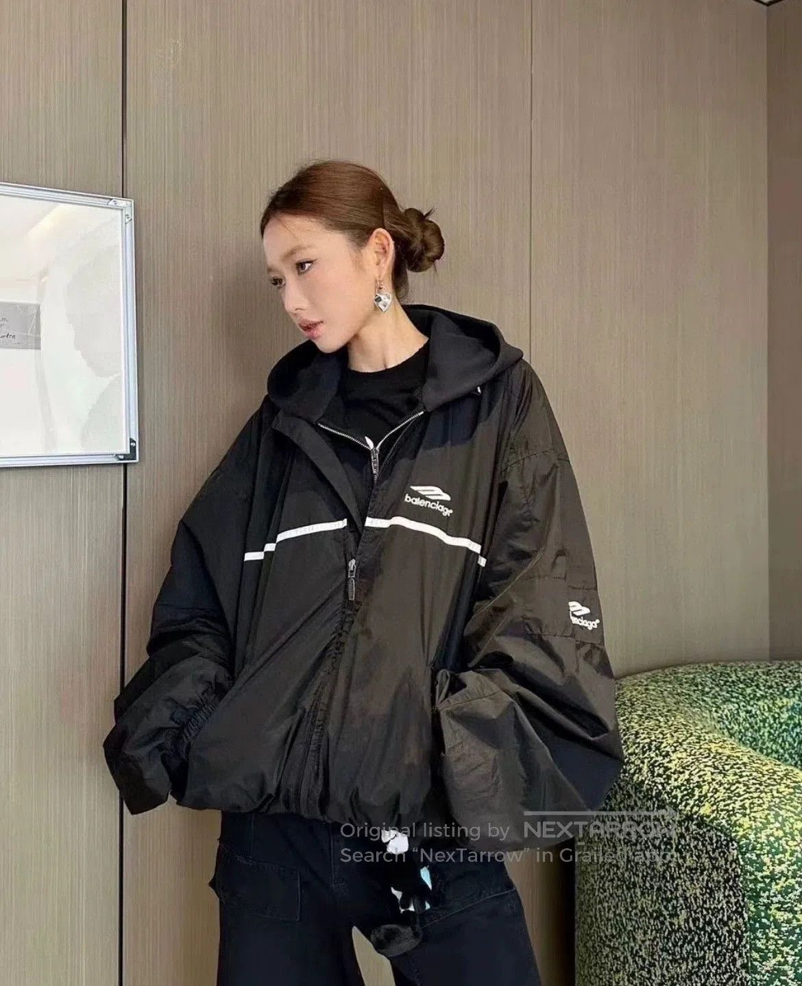 Balenciaga balenciaga black jacket with white stripes. Size US S / EU 44-46 / 1 - 7 Thumbnail
