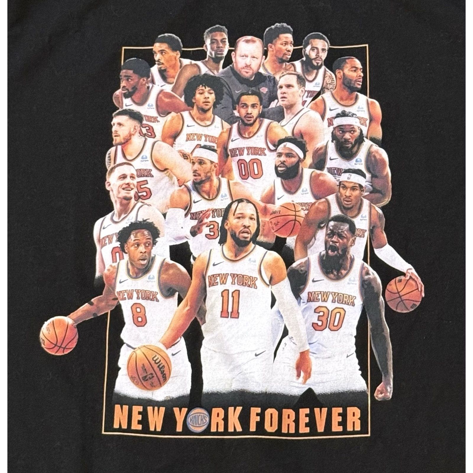 Vintage Nike Knicks NY Forever 2023-24 Season Rap T-Shirt Large Black Crew Neck Mens Stadium Essentials NWT Limited Edition City NYC Hip Hop Fans Size US L / EU 52-54 / 3 - 3 Thumbnail