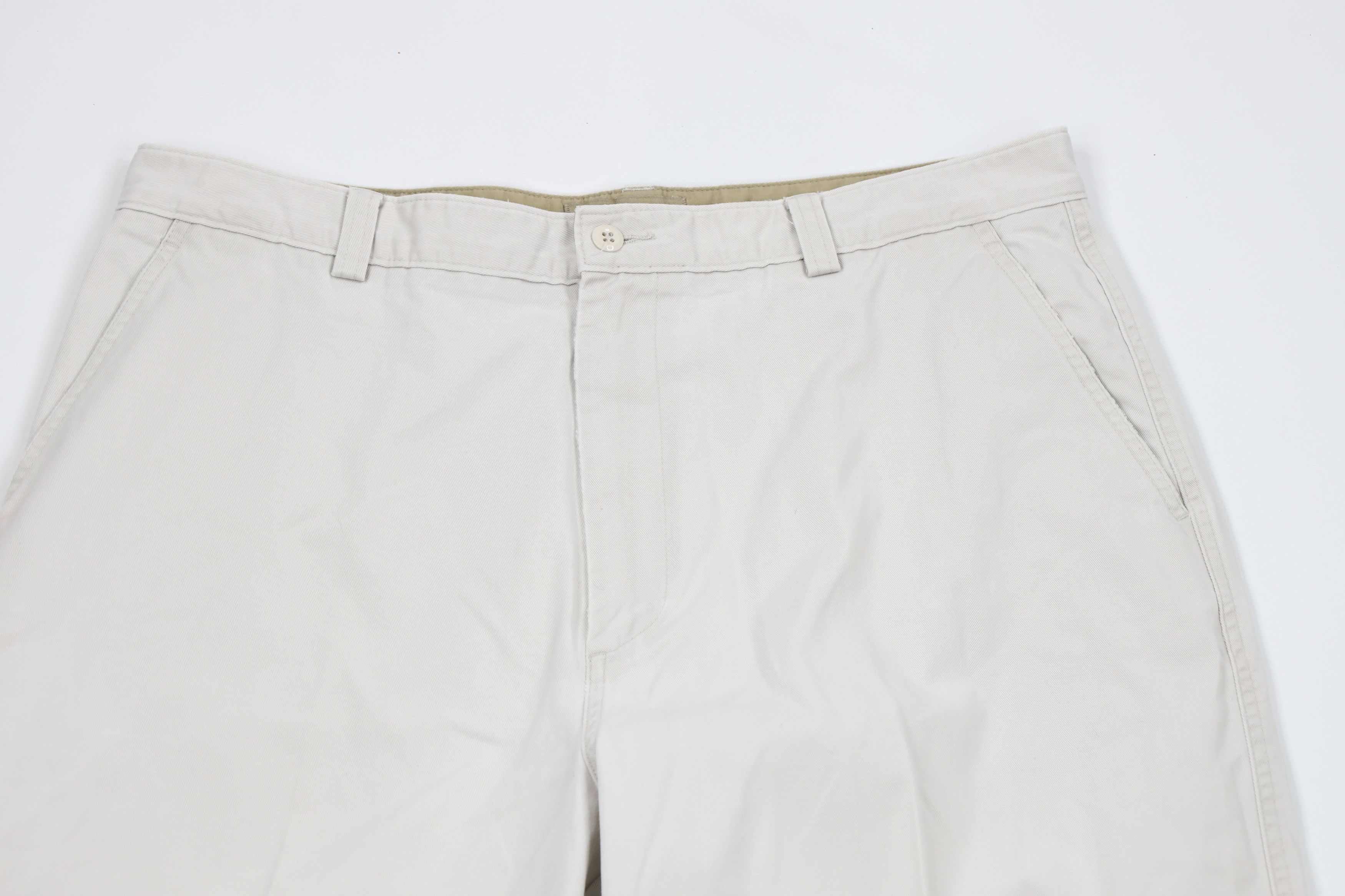 J.Crew × Vintage Vintage 90s J Crew Wide Leg Baggy Chino Pants Stone Beige Size US 36 / EU 52 - 2 Thumbnail