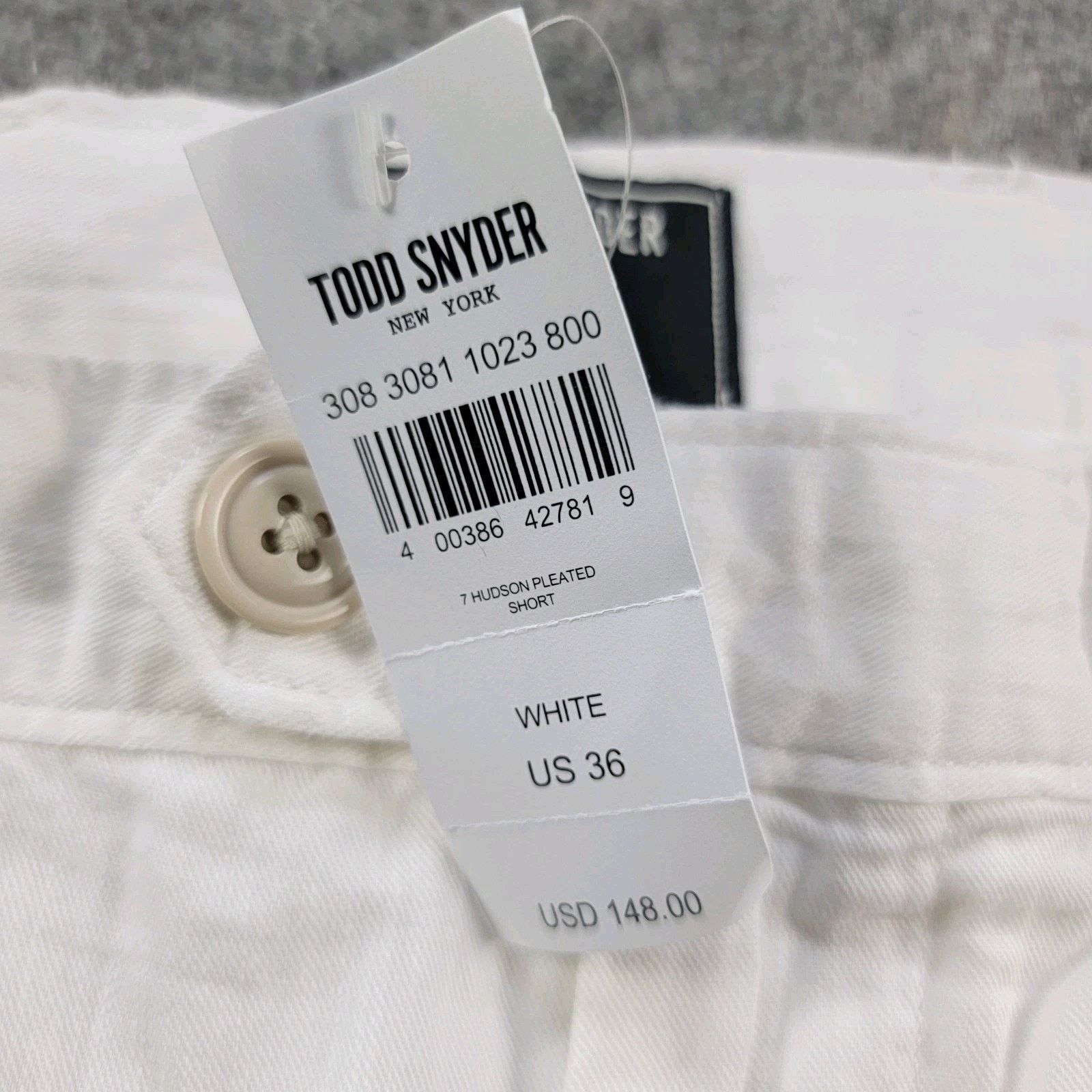 Todd Snyder Todd Snyder 7" Hudson Pleated Short size 36 White NWT $148 Size US 36 / EU 52 - 10 Thumbnail