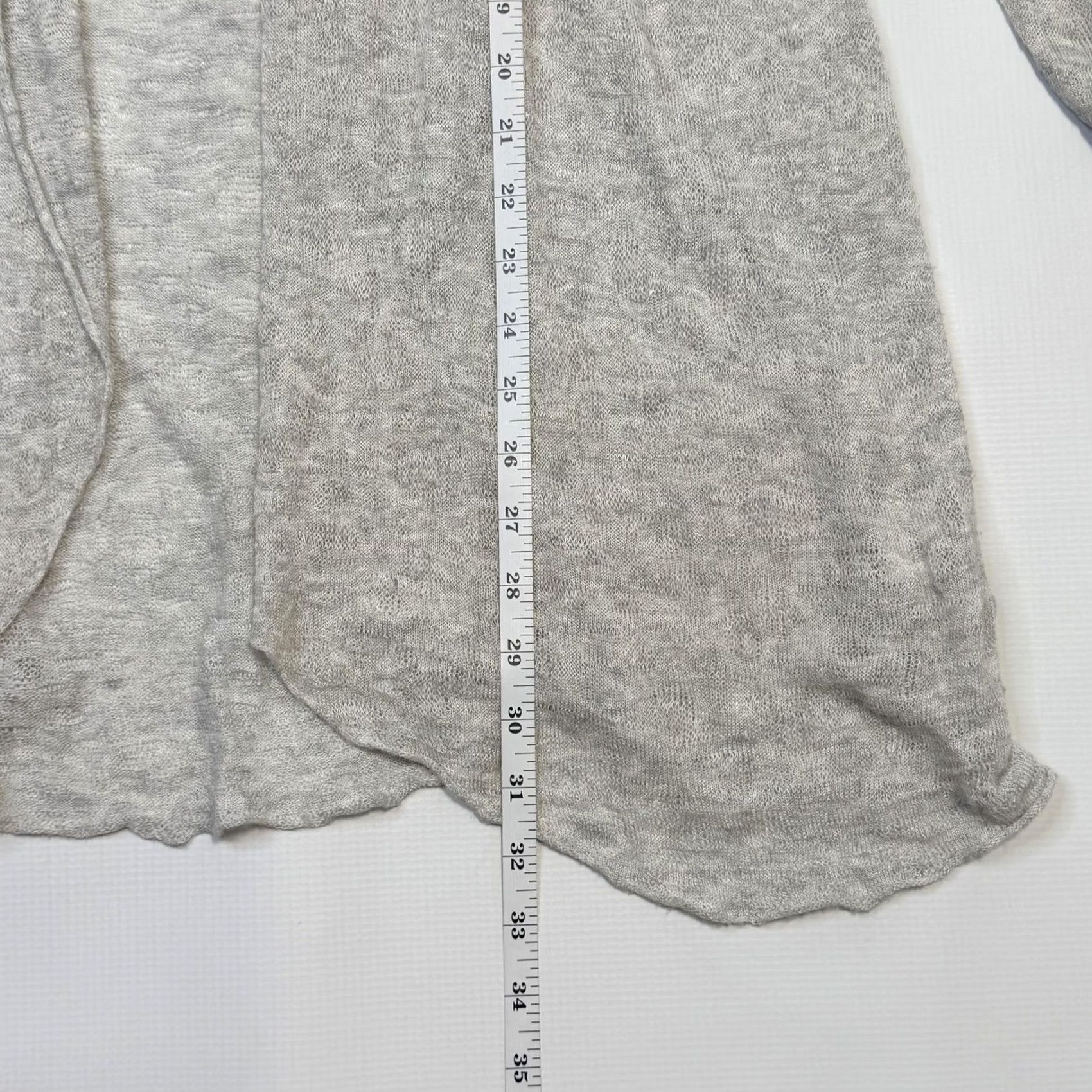 Eileen Fisher VINTAGE Eileen Fisher Cardigan Sweater Womens Large Gray Linen Blend Open Front Draped Size L / US 10 / IT 46 - 7 Thumbnail