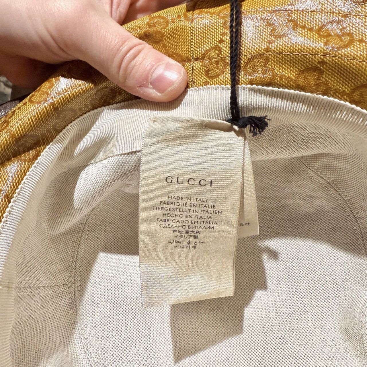 Adidas × Gucci Gucci X Adidas Brown Logo GG Crystal Bucket Hat - L - 59cm Size ONE SIZE - 9 Thumbnail