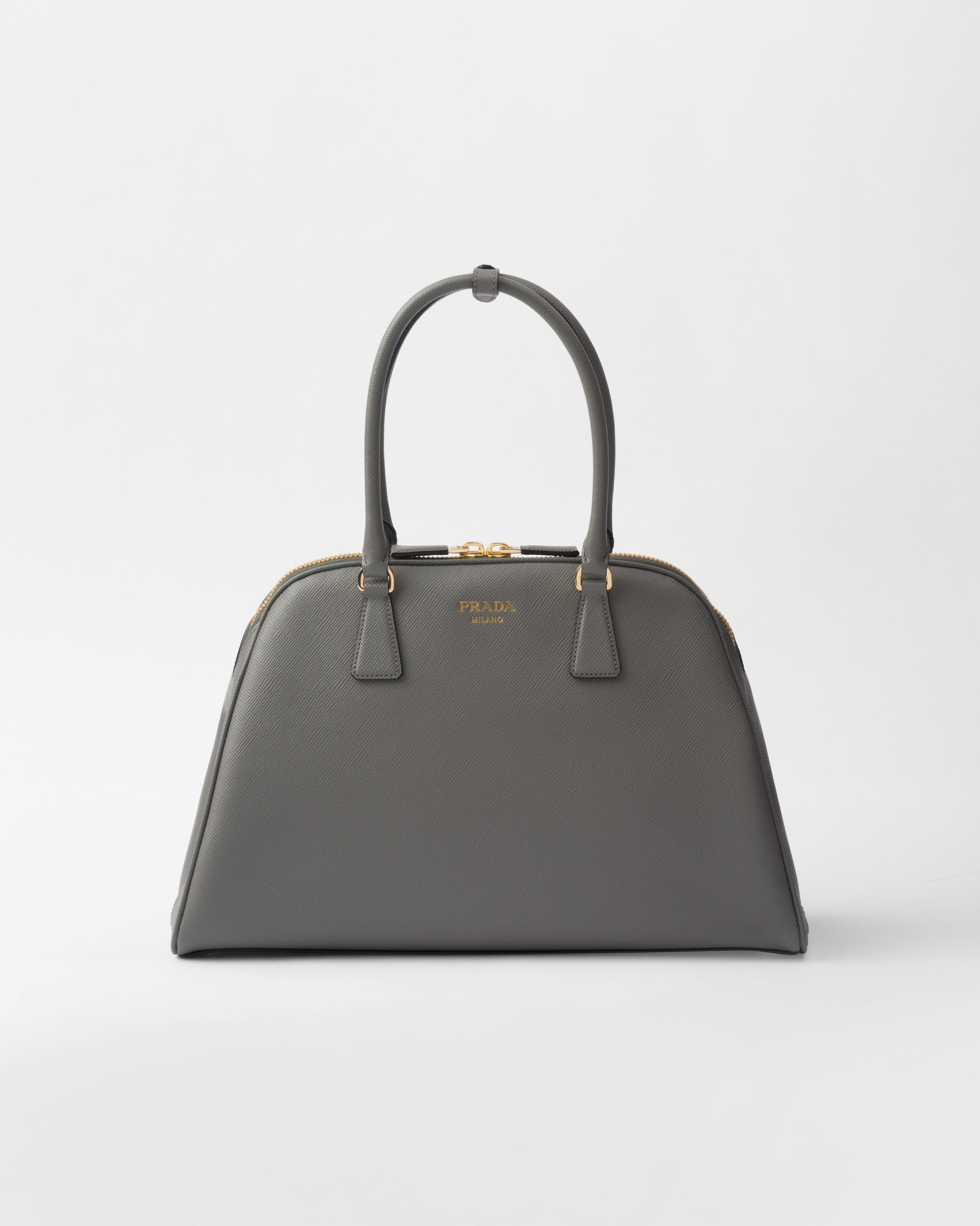 Prada o1la1rc1a0925 Size: OS / Large Saffiano Leather Bag in Grey Size ONE SIZE - 1 Thumbnail