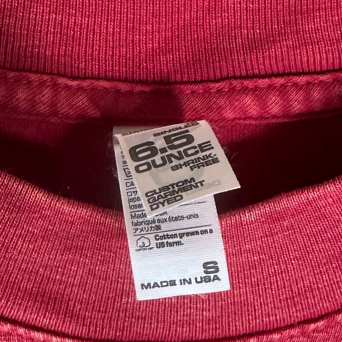 Red Overdyed Tee, Men's (Size S) — image 3 of 6