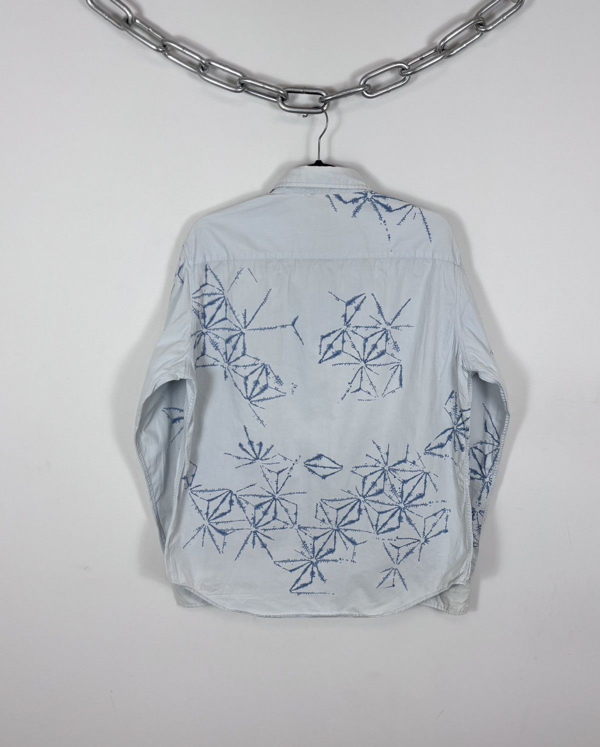 Kenzo Kenzo Homme Vintage Men’s Ice Web Print Long Sleeve Shirt Size US XL / EU 56 / 4 - 18 Thumbnail