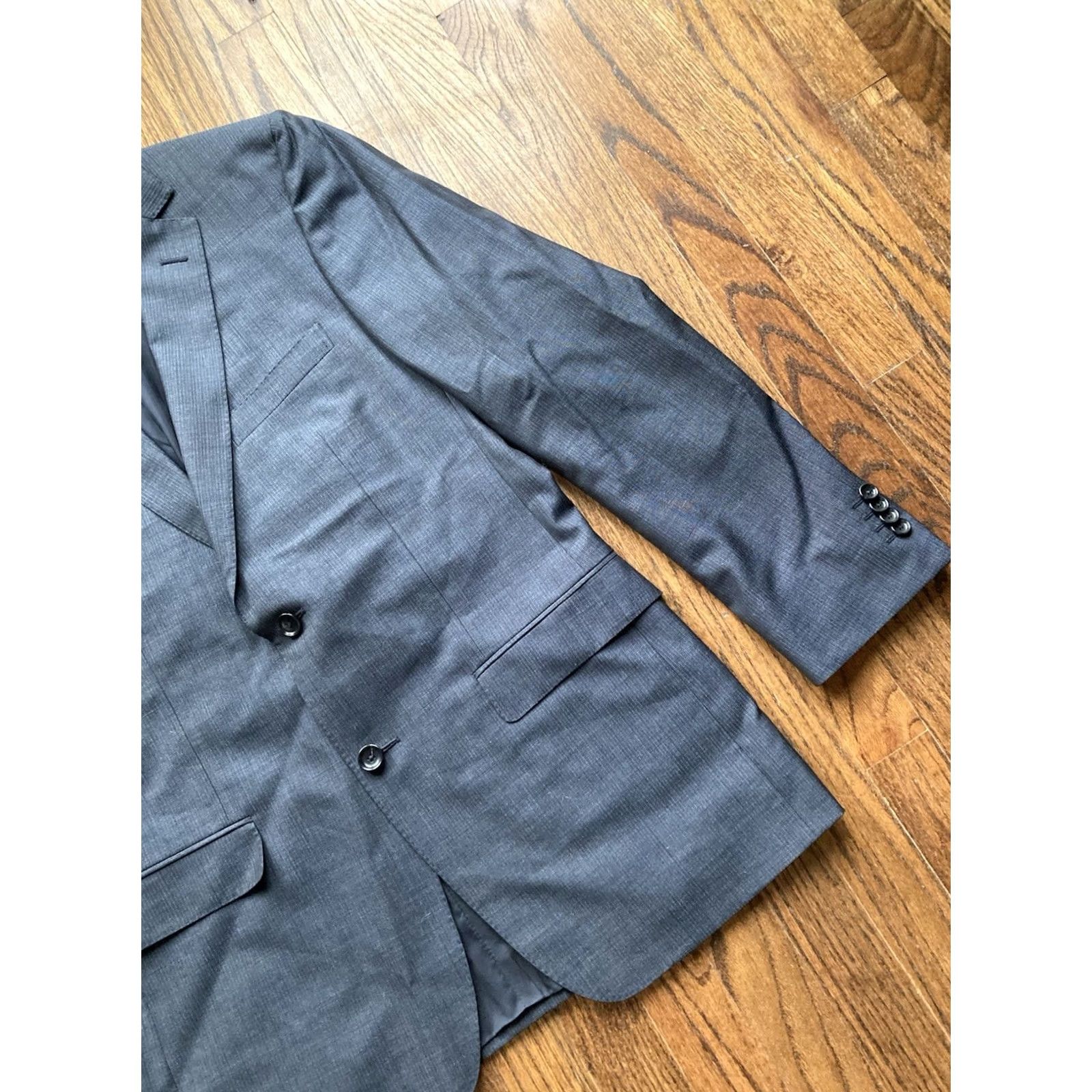 Ermenegildo Zegna Ermenegildo Zegna Sport Coat Jacket Mens 38R Gray Wool Silk Blend 2 Button Notch Lapel Regular Fit IS Mexico Size US XXS / EU 40 - 3 Thumbnail