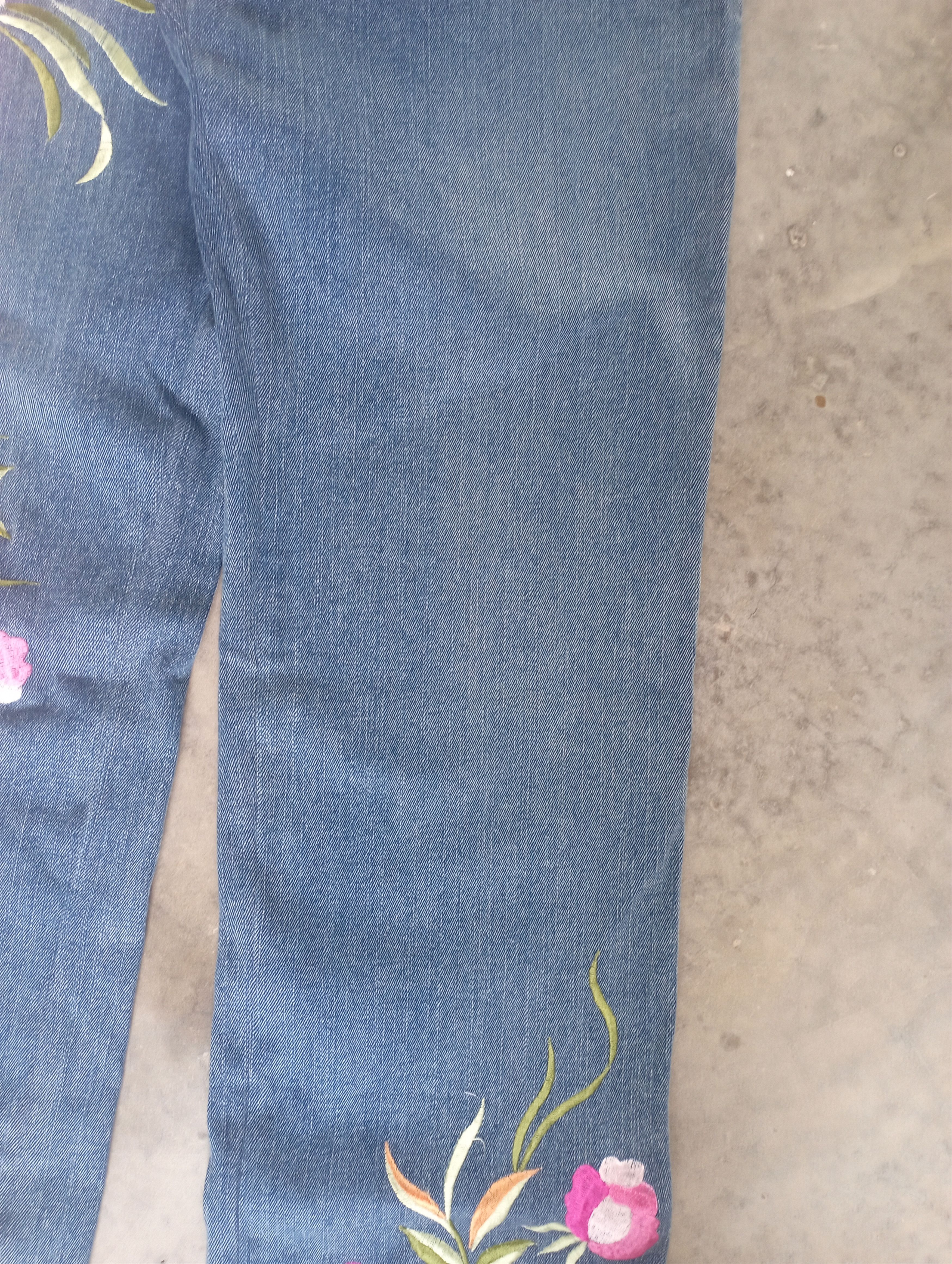 Hysteric Glamour Avant Garde New Lili Nucci Japan Embroidered Flowerd Jeans Size 28" / US 6 / IT 42 - 4 Thumbnail