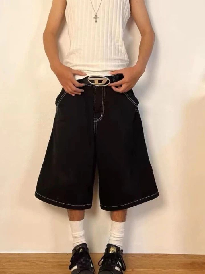 Japanese Brand × Jean Y2K Jorts Style Embroidery Size US 34 / EU 50 - 2 Thumbnail