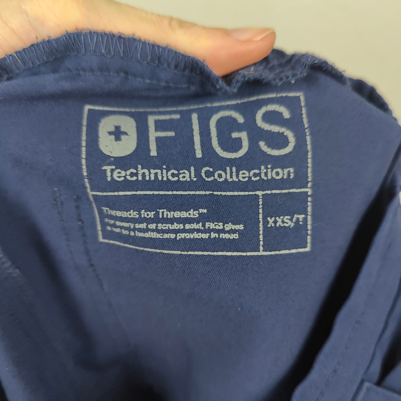 Other Figs Yola Skinny Scrub Pants Womens XXS T Tall Navy Blue Size 24" / US 00 / IT 34 - 5 Thumbnail