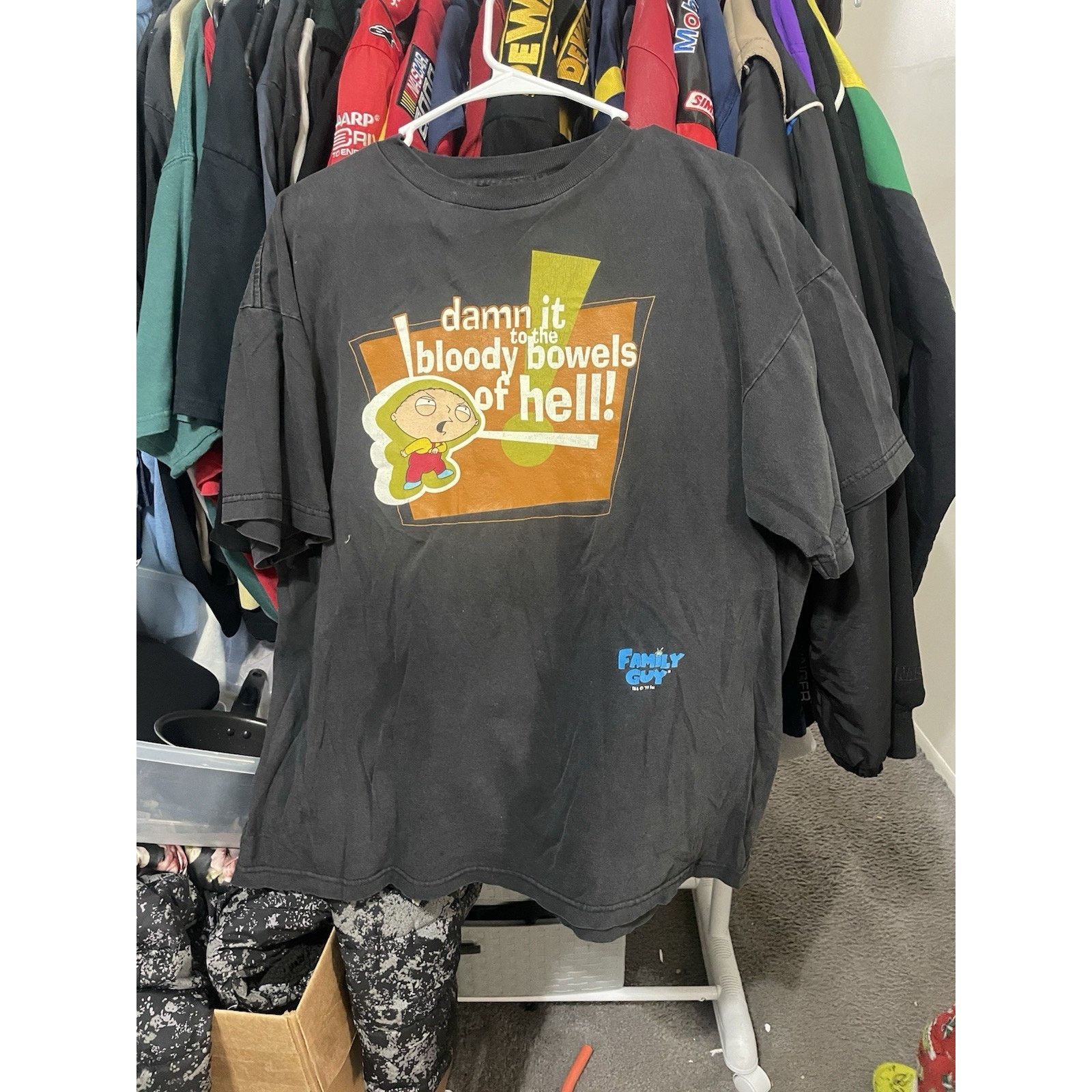 707 Size XL-VTG 1999 Family Guy STEWIE DAMN IT TO BLOODY Shirt Size US XL / EU 56 / 4 - 1 Thumbnail