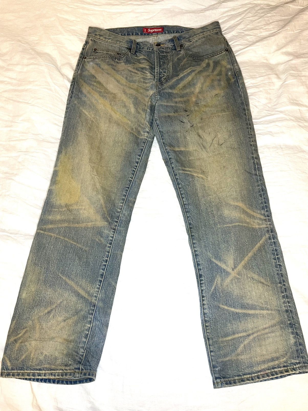 Streetwear × Supreme Supreme Baggy Jeans - Dirty Indigo | Grailed