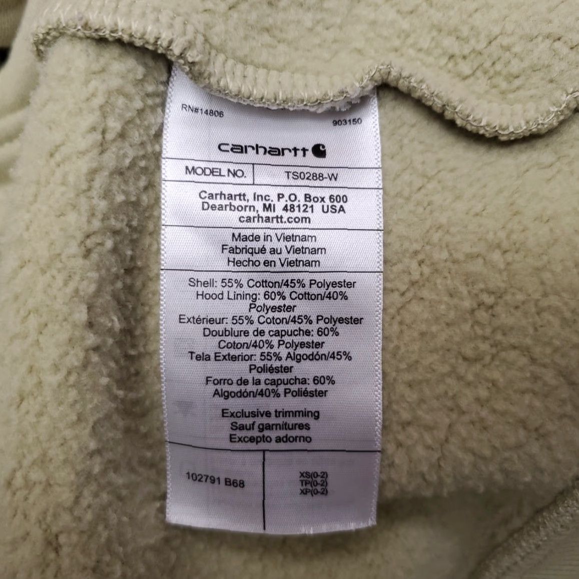 Carhartt VINTAGE Carhartt Hoodie Womens XS Green Relaxed Fit Hooded Sweatshirt Workwear Work Size XS / US 0-2 / IT 36-38 - 7 Thumbnail
