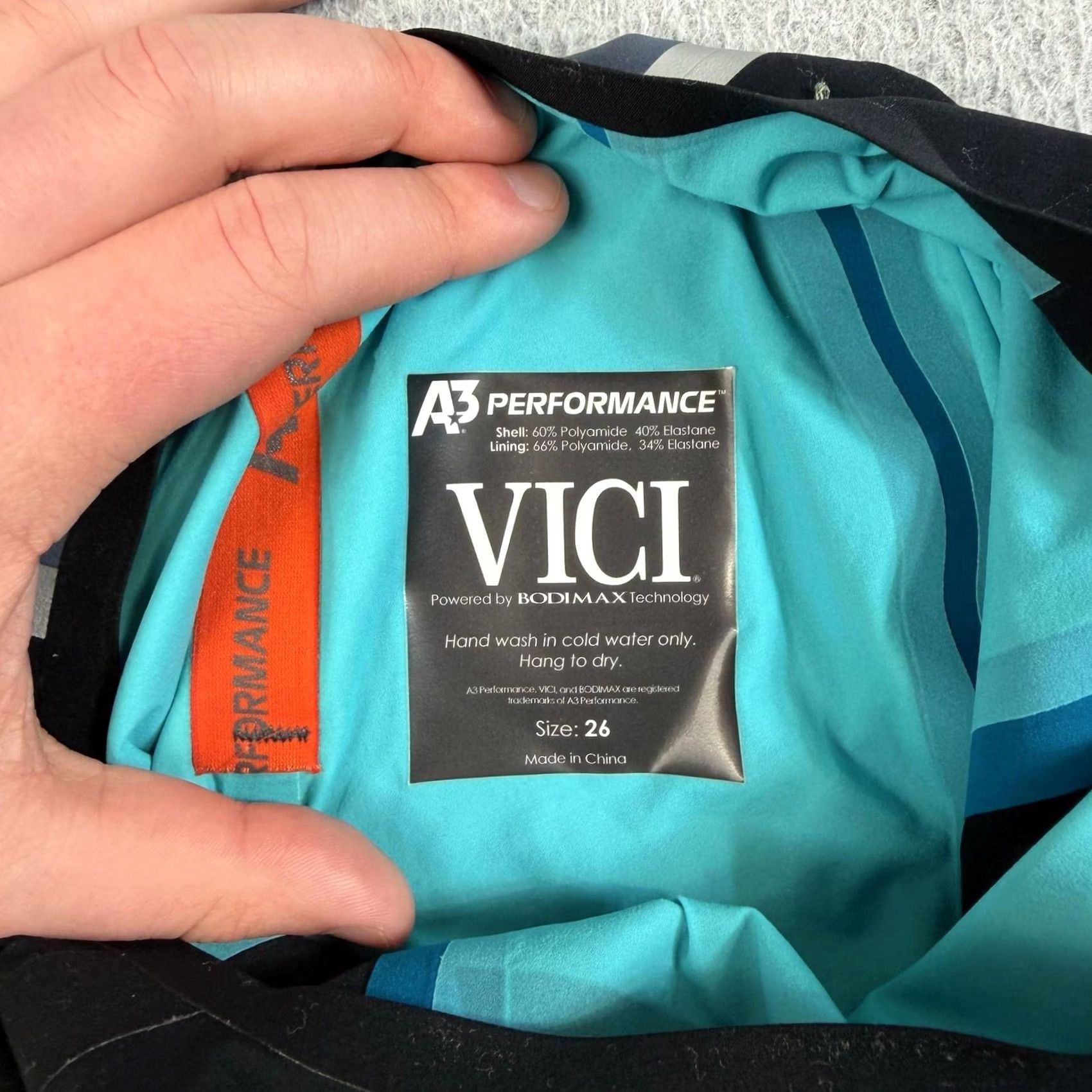Vintage A3 Performance VICI One Piece Women 26 Black FINA Racing Jammer Bodimax Quick Dry Racerback Logo Size ONE SIZE - 3 Thumbnail
