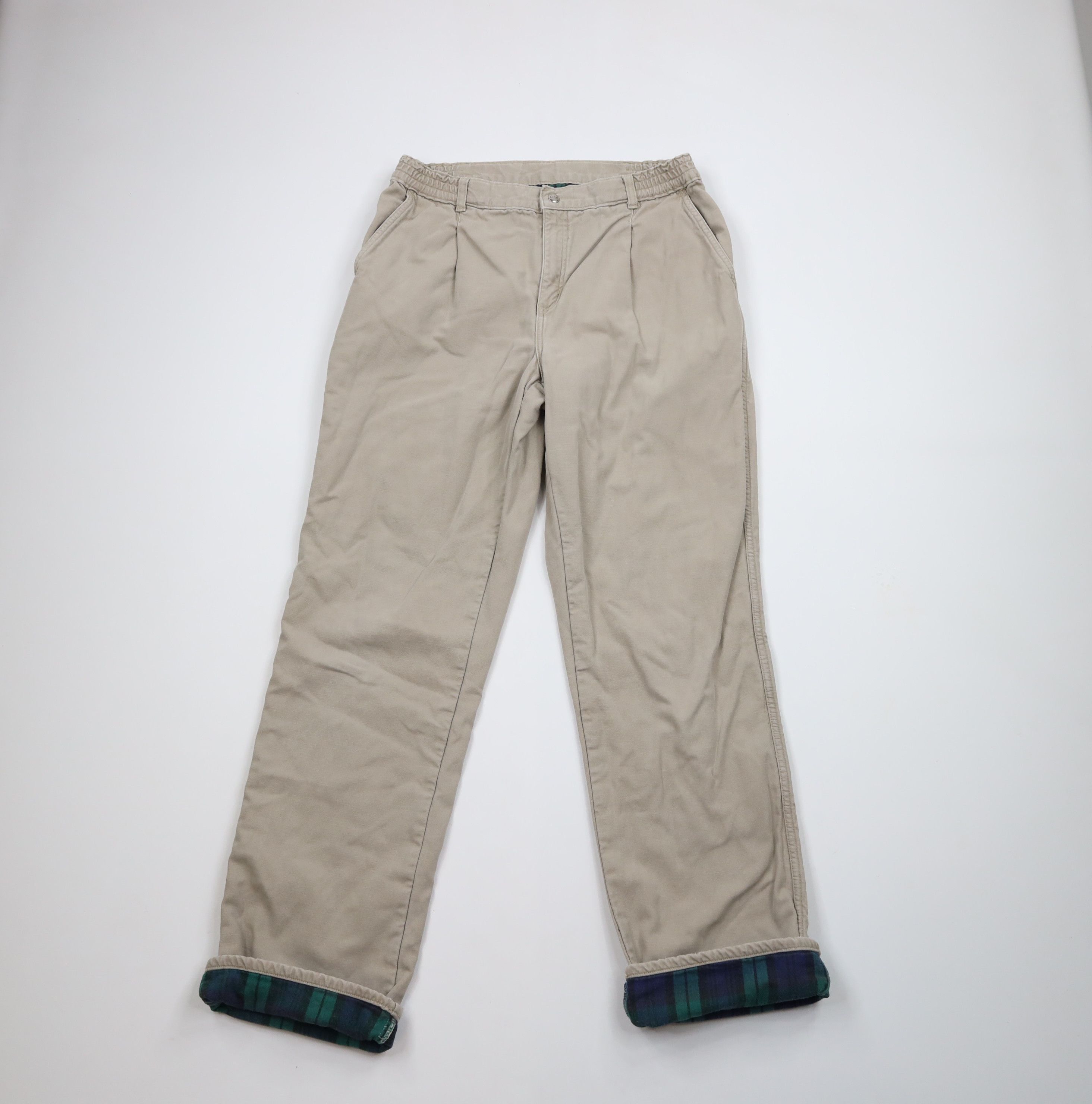 L.L. Bean × Vintage Vintage 90s LL Bean Flannel Lined Pathfinder Canvas Pants Size US 32 / EU 48 - 1 Thumbnail