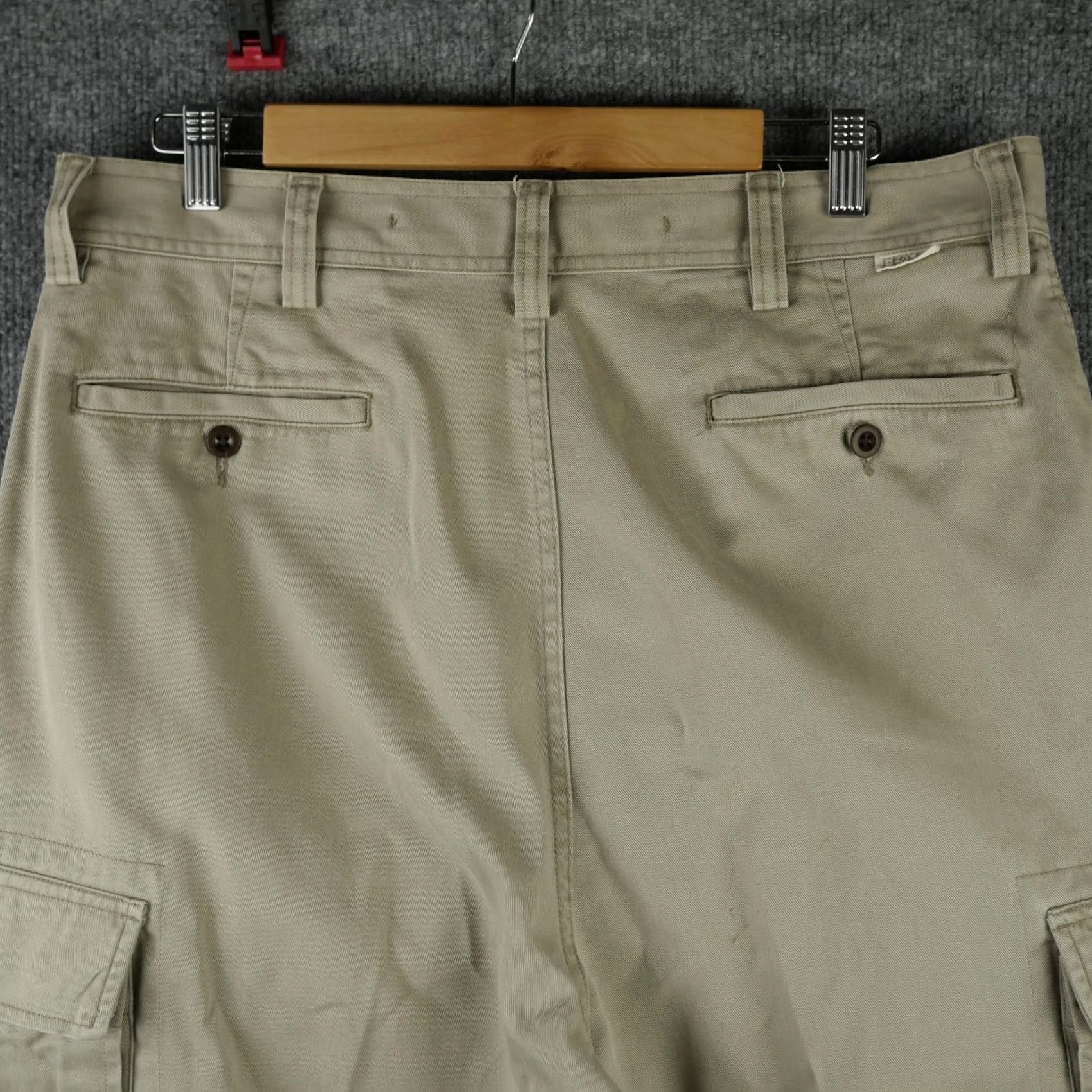 Polo Ralph Lauren VINTAGE Polo Ralph Lauren Pants Mens 34x31 Beige Cargo Canvas Utility Workwear Loose Size US 34 / EU 50 - 6 Thumbnail