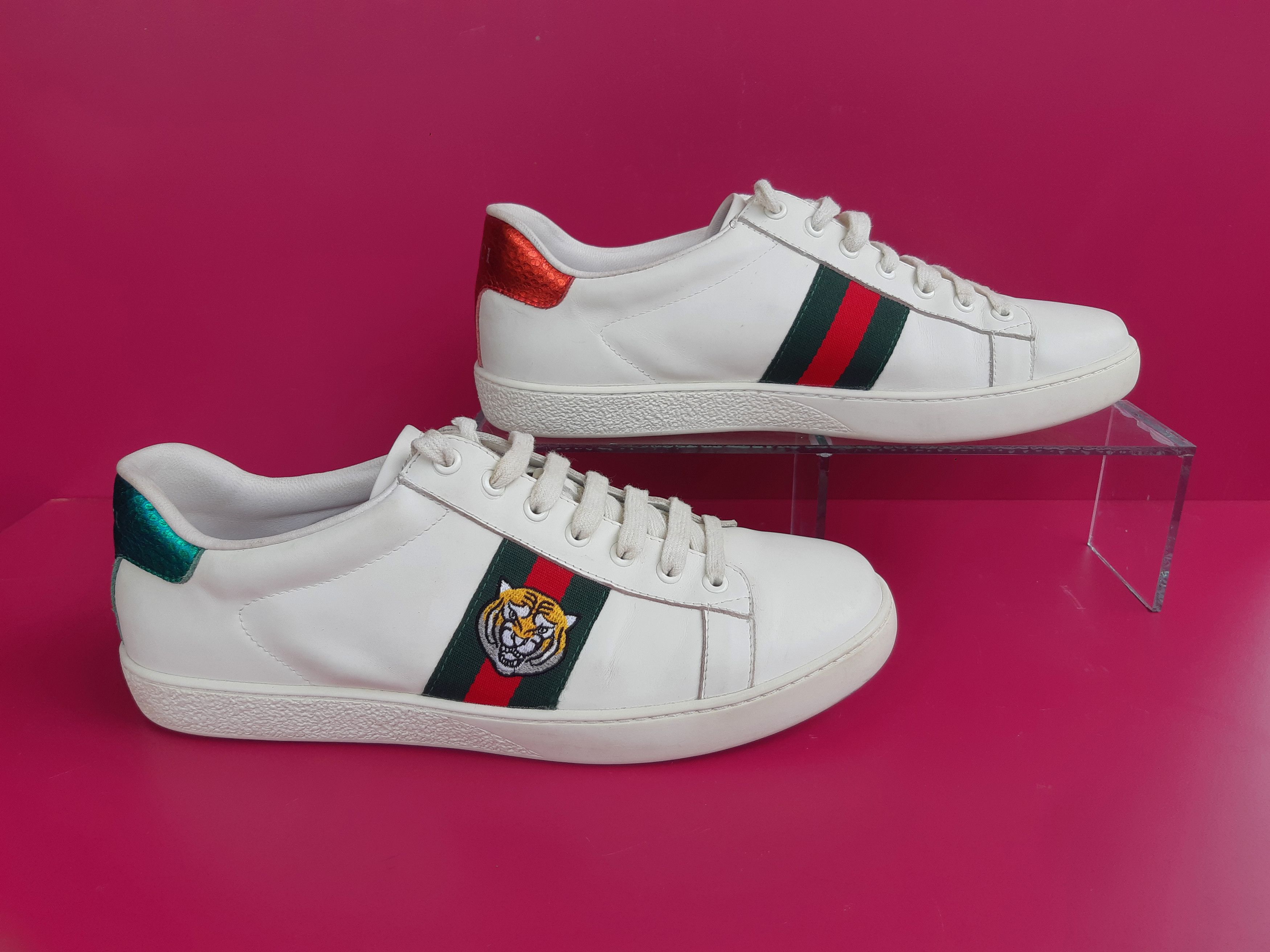 Gucci Gucci Ace Embroidered Tiger Italy Sneakers Men's Size eu42 Size US 9 / EU 42 - 5 Thumbnail
