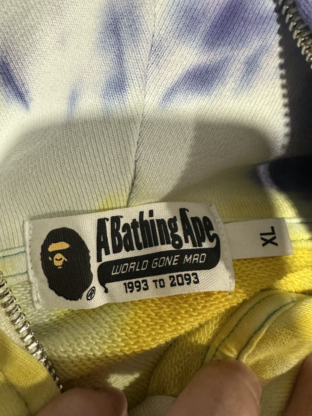 BAPE TIE DYE WILDE FULL ZIP HOODIE