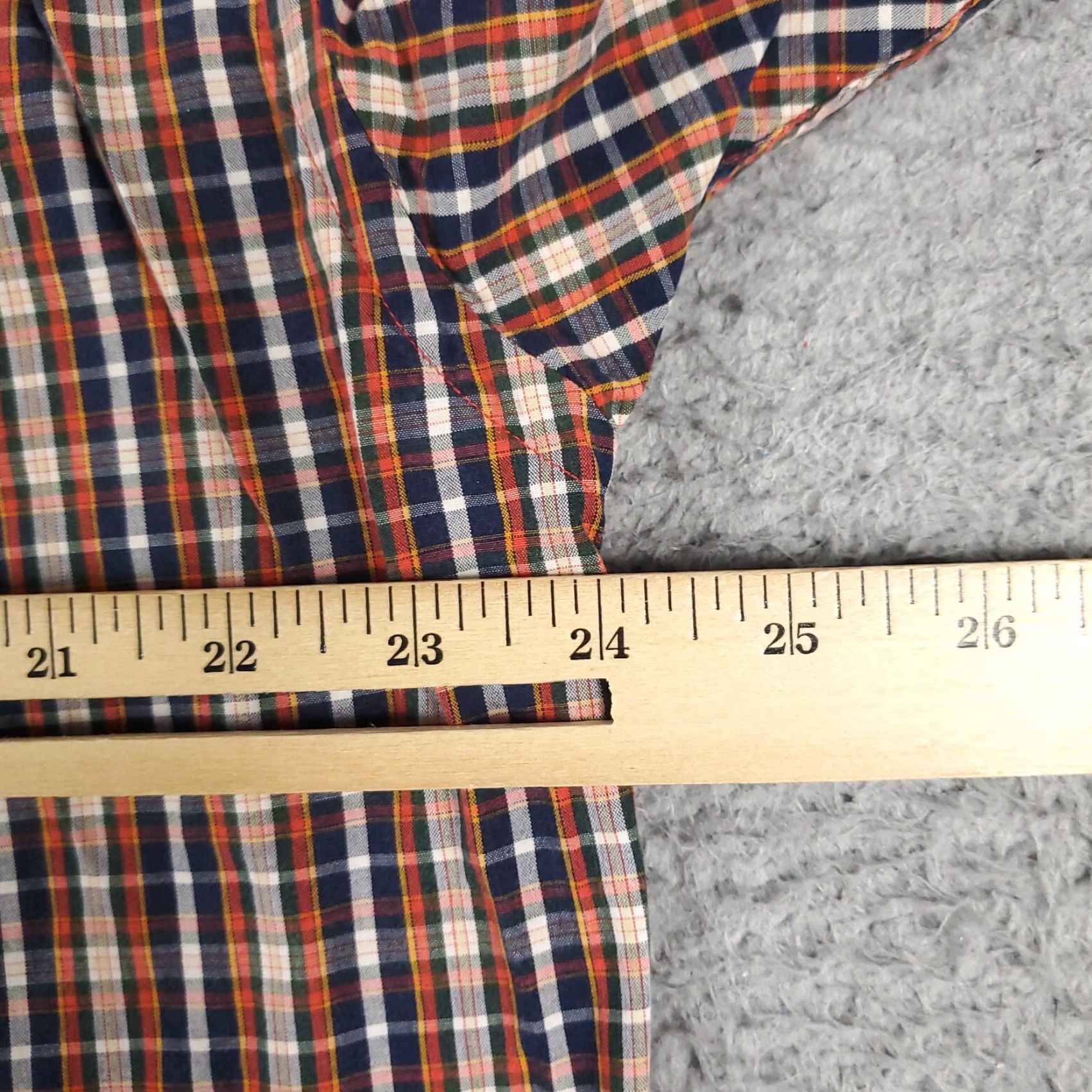 Nautica Nautica Shirt Mens Size M Blue Orange Plaid Short Sleeve Button-Up Casual Button-Down Collar Navy Multi Colorful Classic Modern Preppy Size US M / EU 48-50 / 2 - 6 Thumbnail