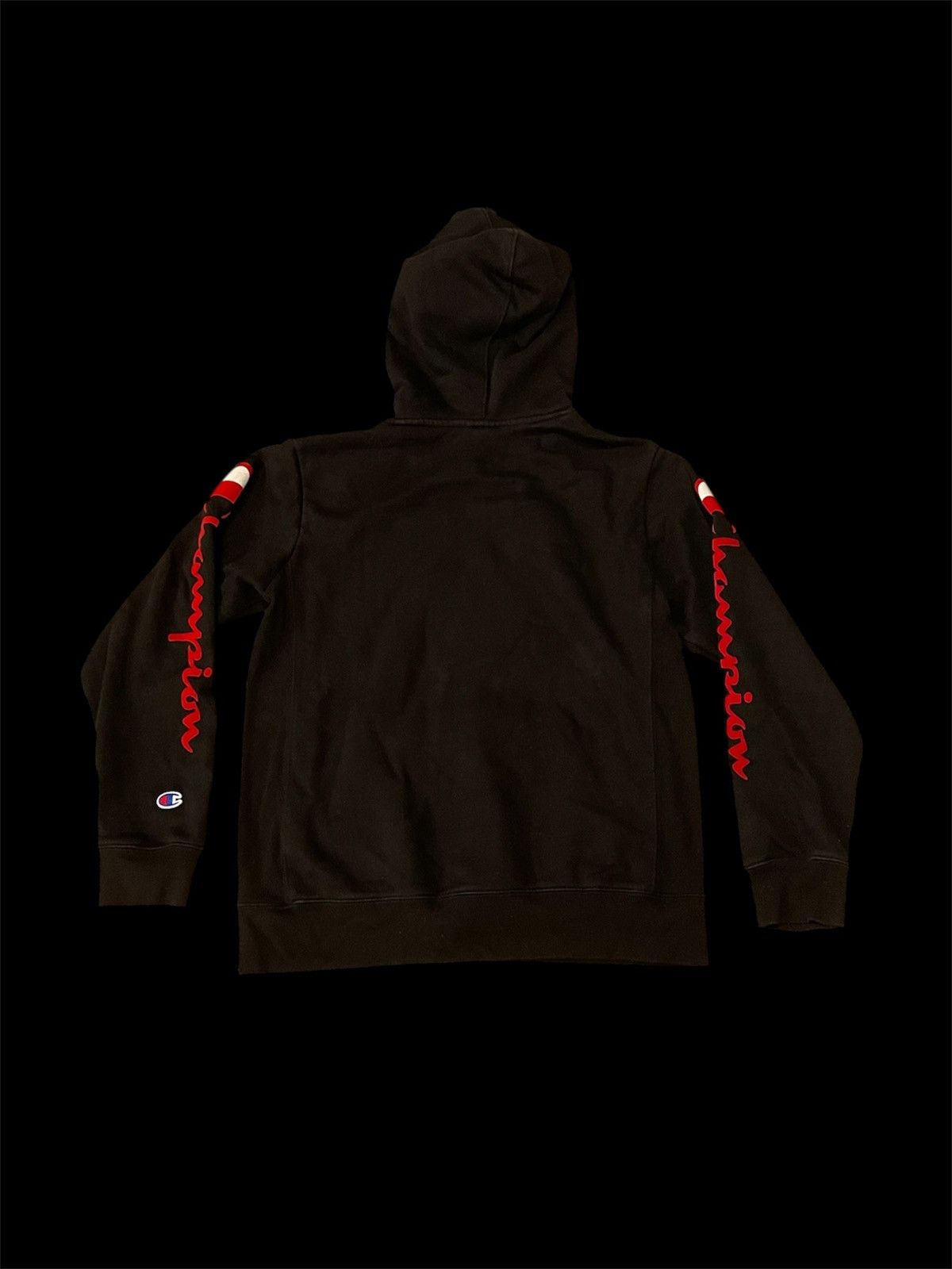 Champion Y2K Champion Logo Sleeves Black Long Sleeve Hoodie Size US L / EU 52-54 / 3 - 2 Thumbnail