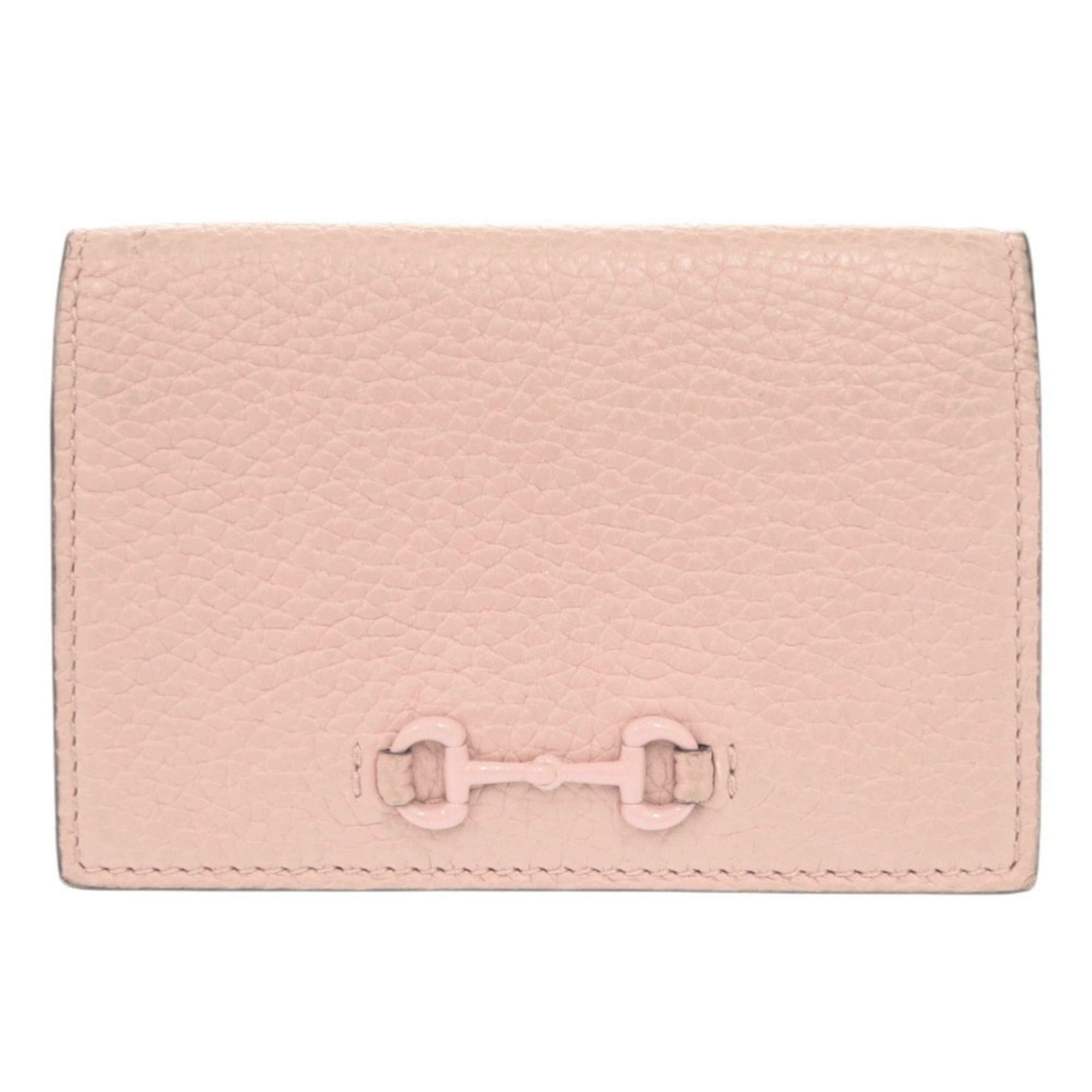 Gucci Gucci Horsebit 745983 Leather Pink Card Case/Business Holder 0069 Size ONE SIZE - 1 Thumbnail