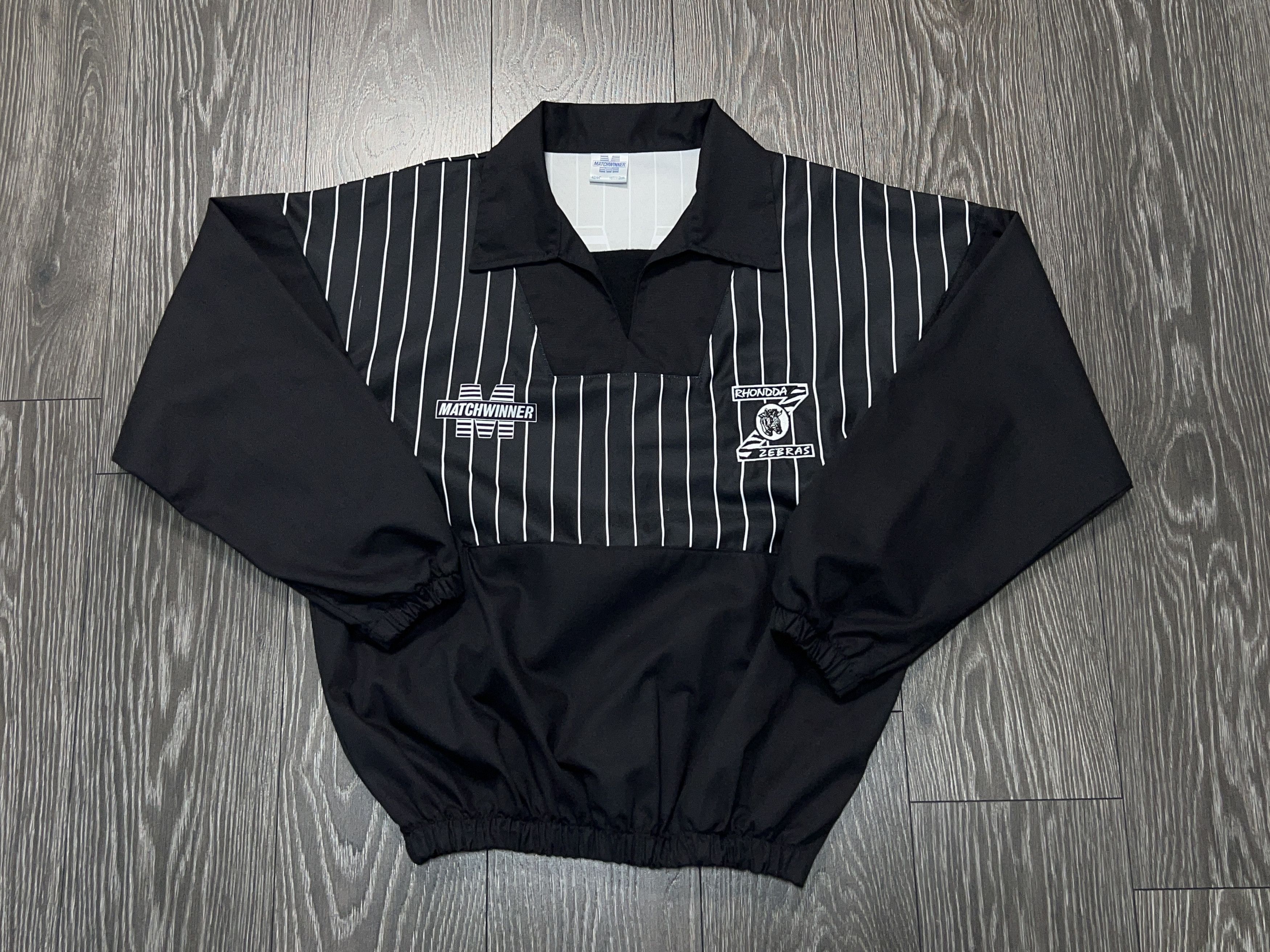 Matchwinner Treorchy RFC Rhondda Zebras Track Pullover 42-44