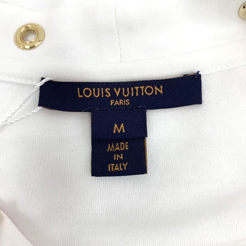 Louis Vuitton Louis Vuitton White cotton gold embellished crew neck shor Size M / US 6-8 / IT 42-44 - 5 Thumbnail