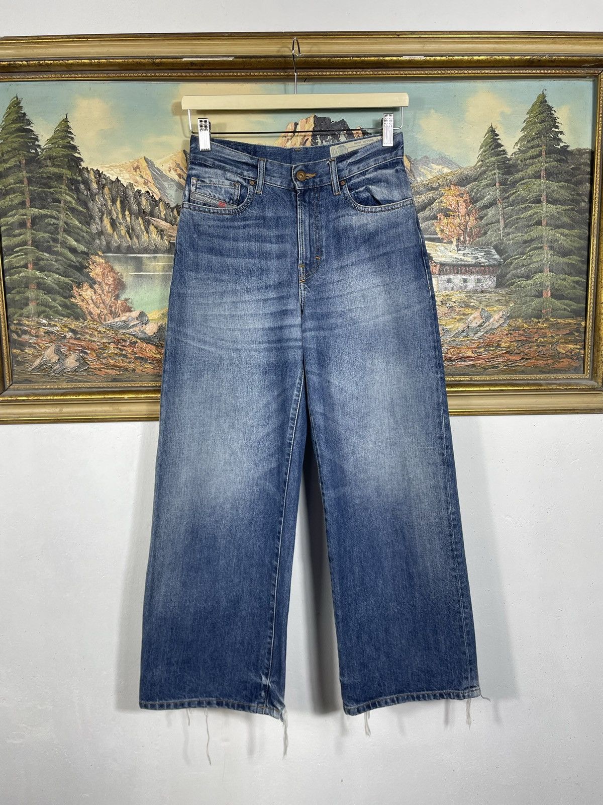 Diesel × Vintage Diesel Vintage Wide Leg Baggy Denim Jeans Pants Trousers Y2k Size 25" / US 0 / IT 36 - 3 Thumbnail