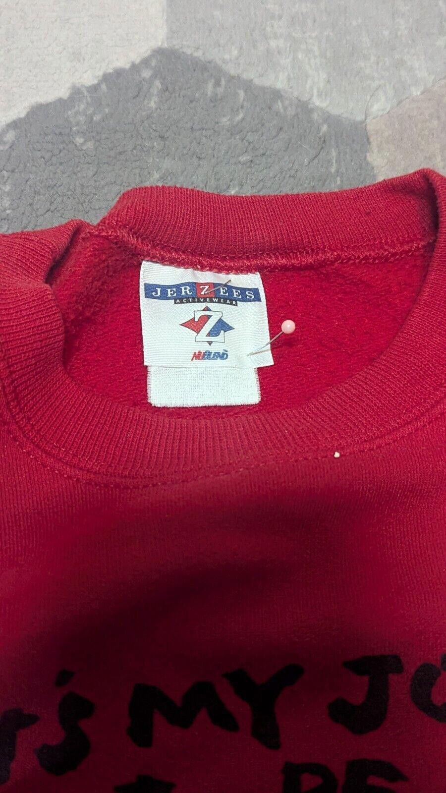 Jerzees 2000 It's My Job To Be Difficult By Jared Lee Red Sweatshirt Size US L / EU 52-54 / 3 - 5 Thumbnail