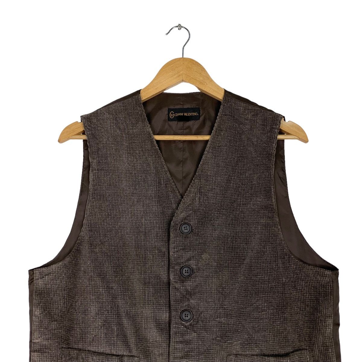 Gianni Valentino GIANNI VALENTINO Dark Brown Vest Suit Jacket #1033-C46 Size US M / EU 48-50 / 2 - 2 Thumbnail