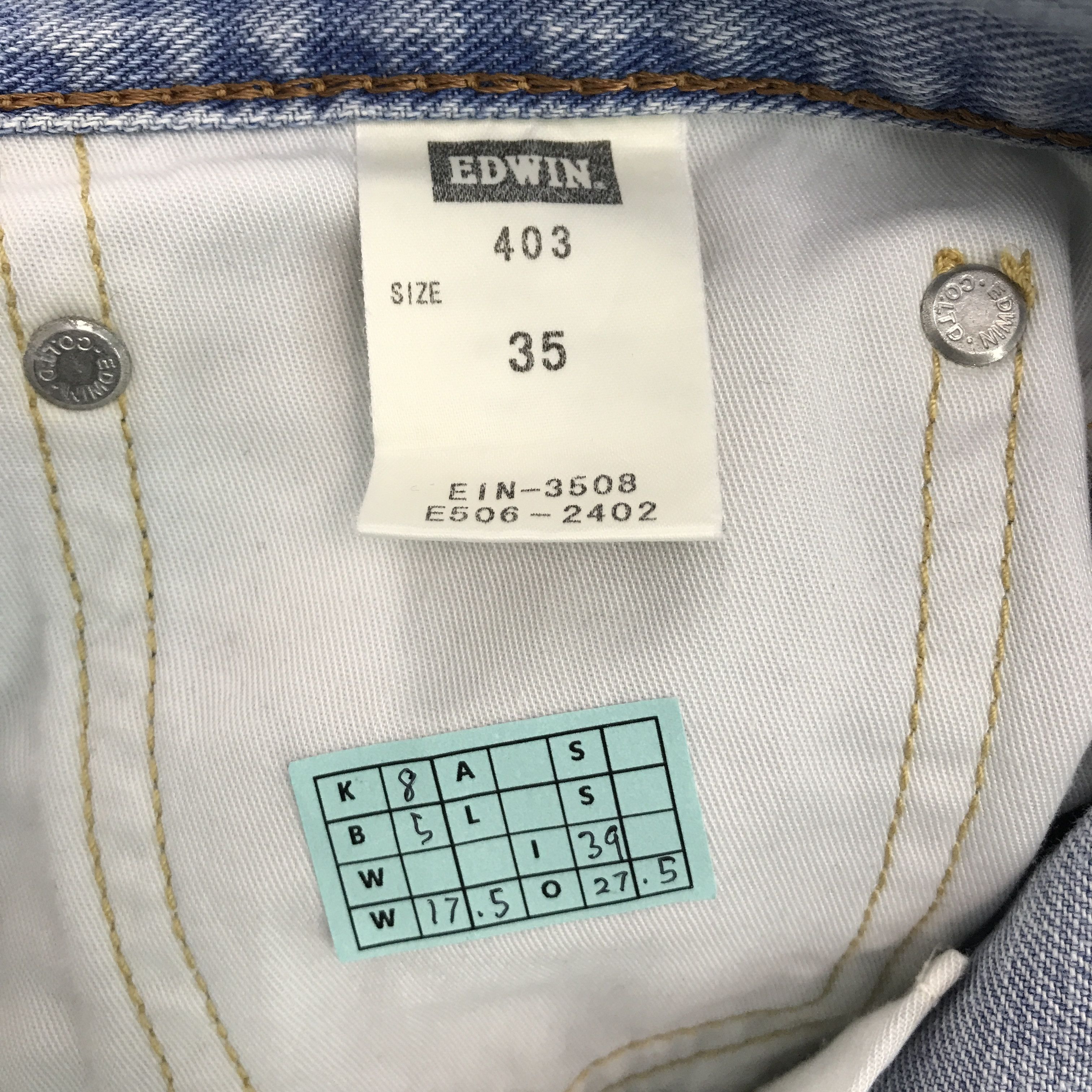 Edwin × Japanese Brand JAPANESE DESIGN STYLE EDWIN LIGHT WASH DENIM JEANS PANTS Size US 35 - 15 Thumbnail