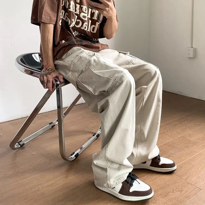 Japanese Brand Cargo Pants Cream Color Streetwear Style Pants Size US 32 / EU 48 - 2 Thumbnail