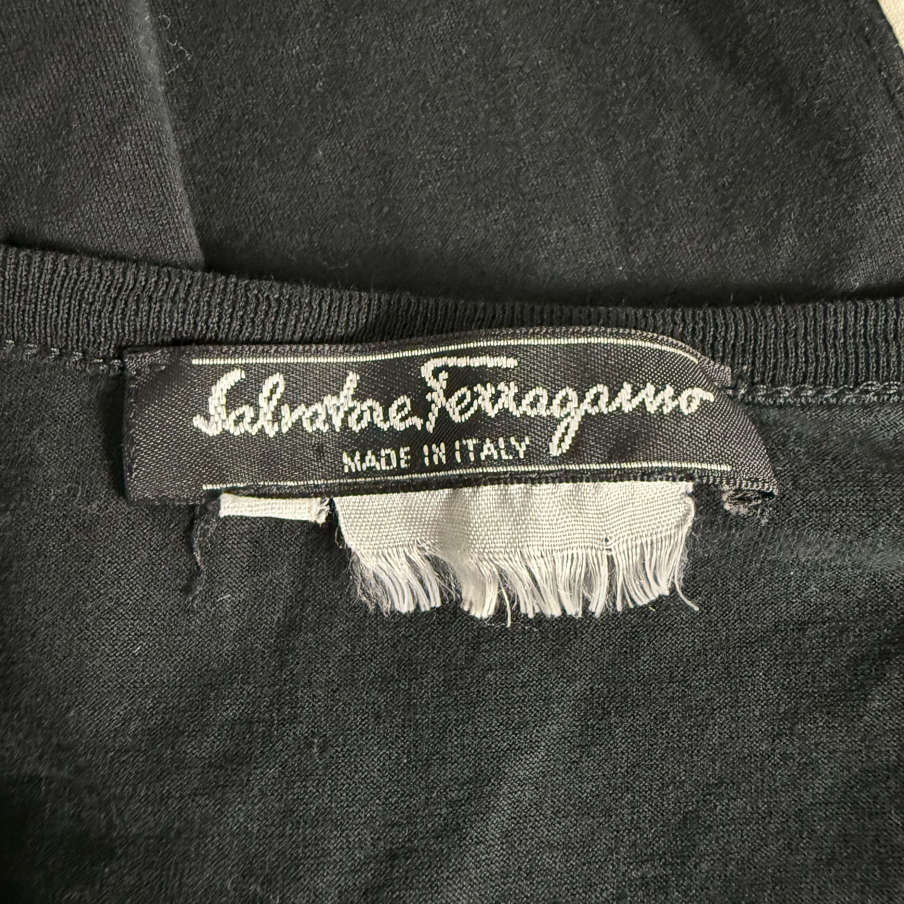 Salvatore Ferragamo 🔥RARE🔥Vintage Salvatore Ferragamo Vertical Split T-shirt Size US M / EU 48-50 / 2 - 4 Thumbnail