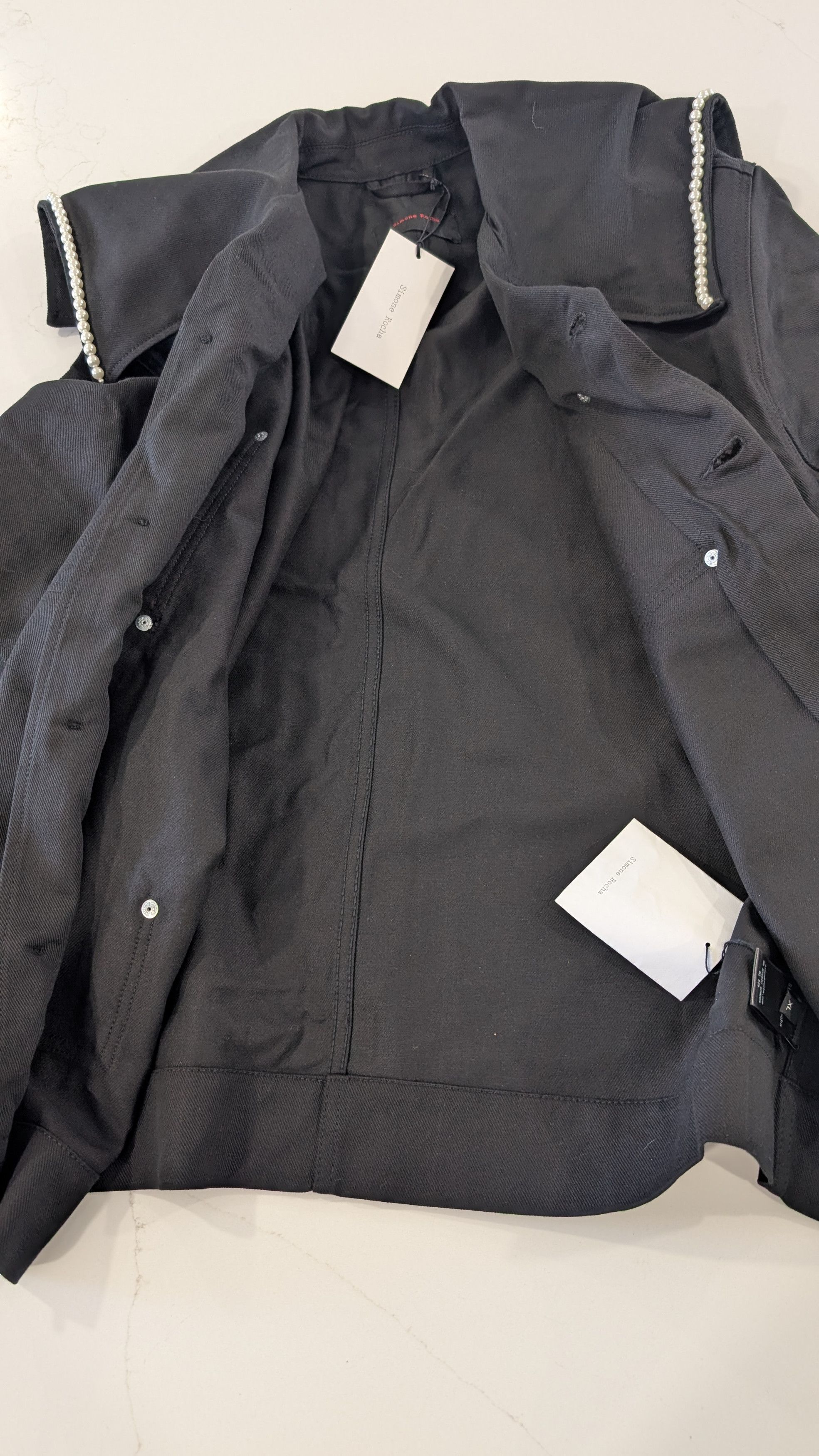 Simone Rocha Simone Rocha Mens Beaded Sailor Collar Workwear Jacket XL Size US XL / EU 56 / 4 - 3 Thumbnail