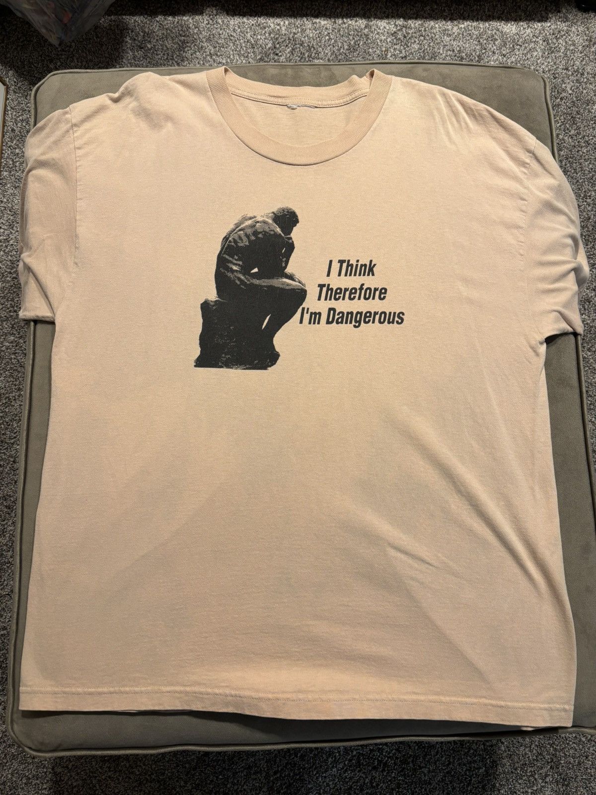 Vintage *RARE* Vintage “I Think Therefore I’m Dangerous” Graphic Tee Size US XXL / EU 58 / 5 - 1 Thumbnail