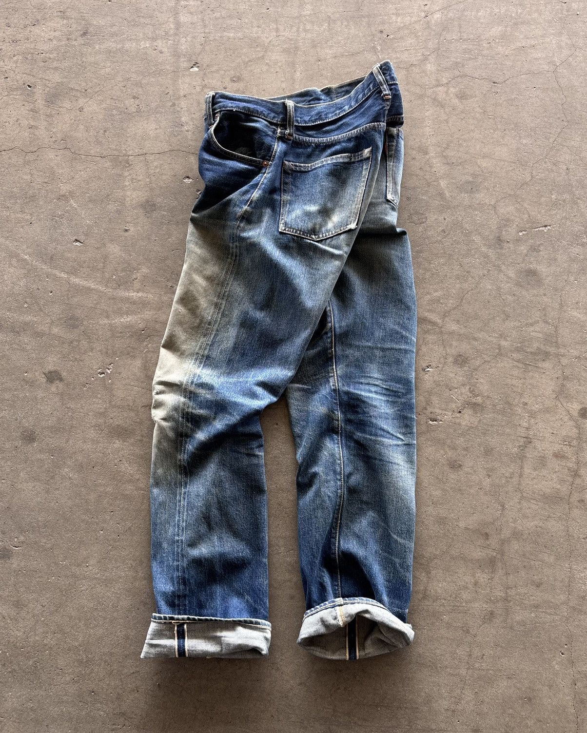 TOYS McCOY 🔥CRAZY Joe McCoy Salvedge Faded Denim Jeans Size US 30 / EU 46 - 1 Thumbnail