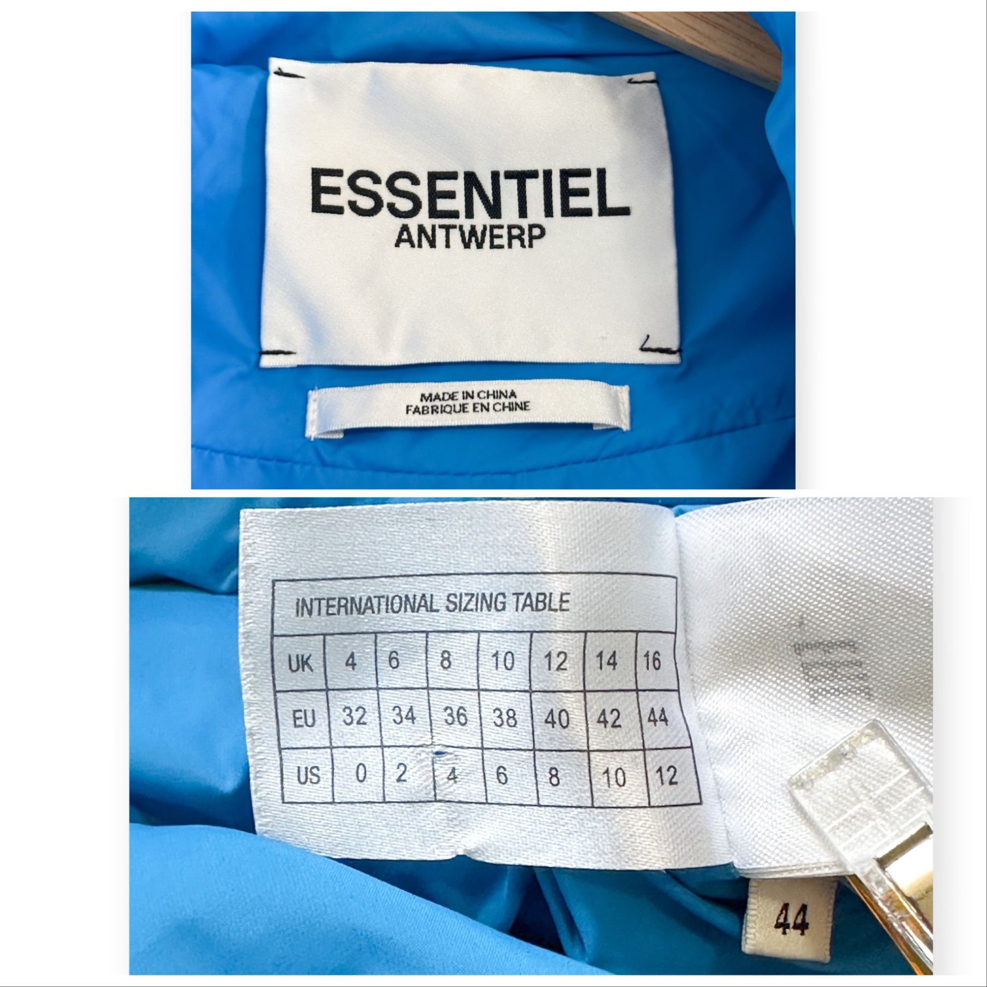 Essentiel Antwerp Essentiel Antwerp Wakeboard Blue Puffer jacket, Size 44 EU/U Size L / US 10 / IT 46 - 4 Thumbnail
