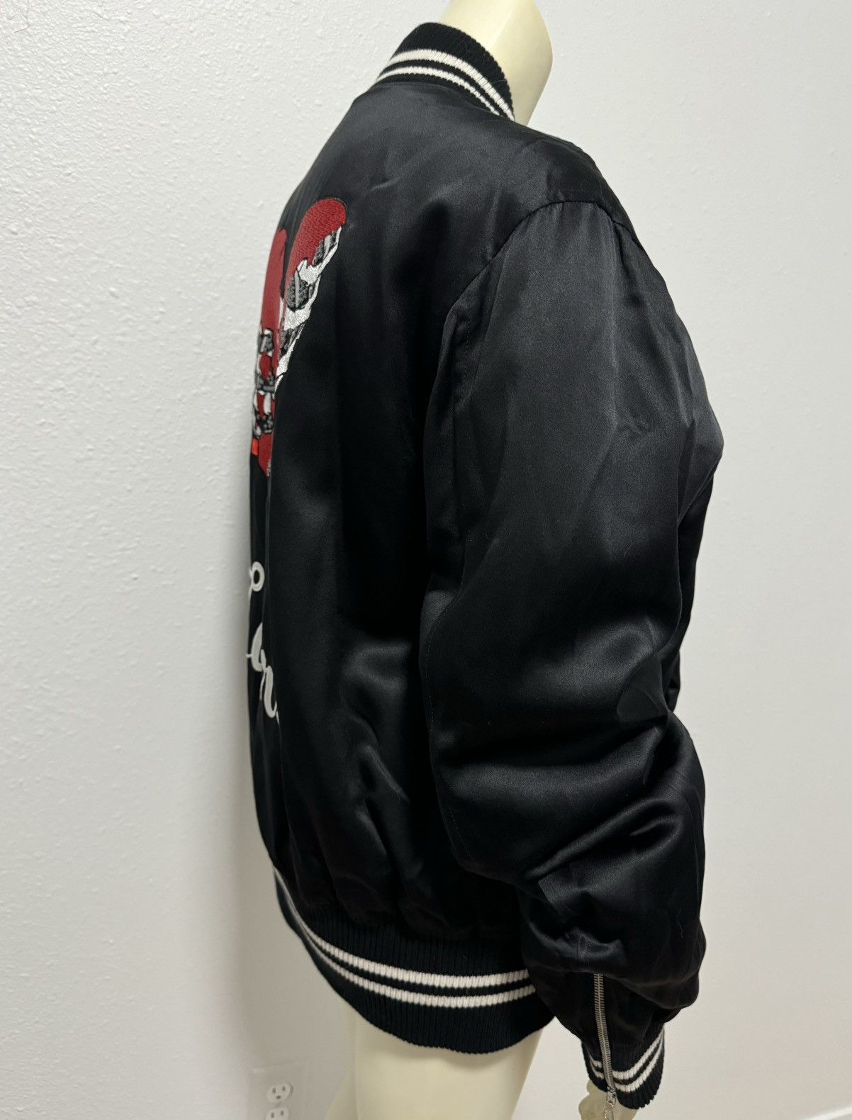 Amiri EUC Amiri Lovers Silk Striped Embroidered Bomber Jacket Size US XXL / EU 58 / 5 - 10 Thumbnail